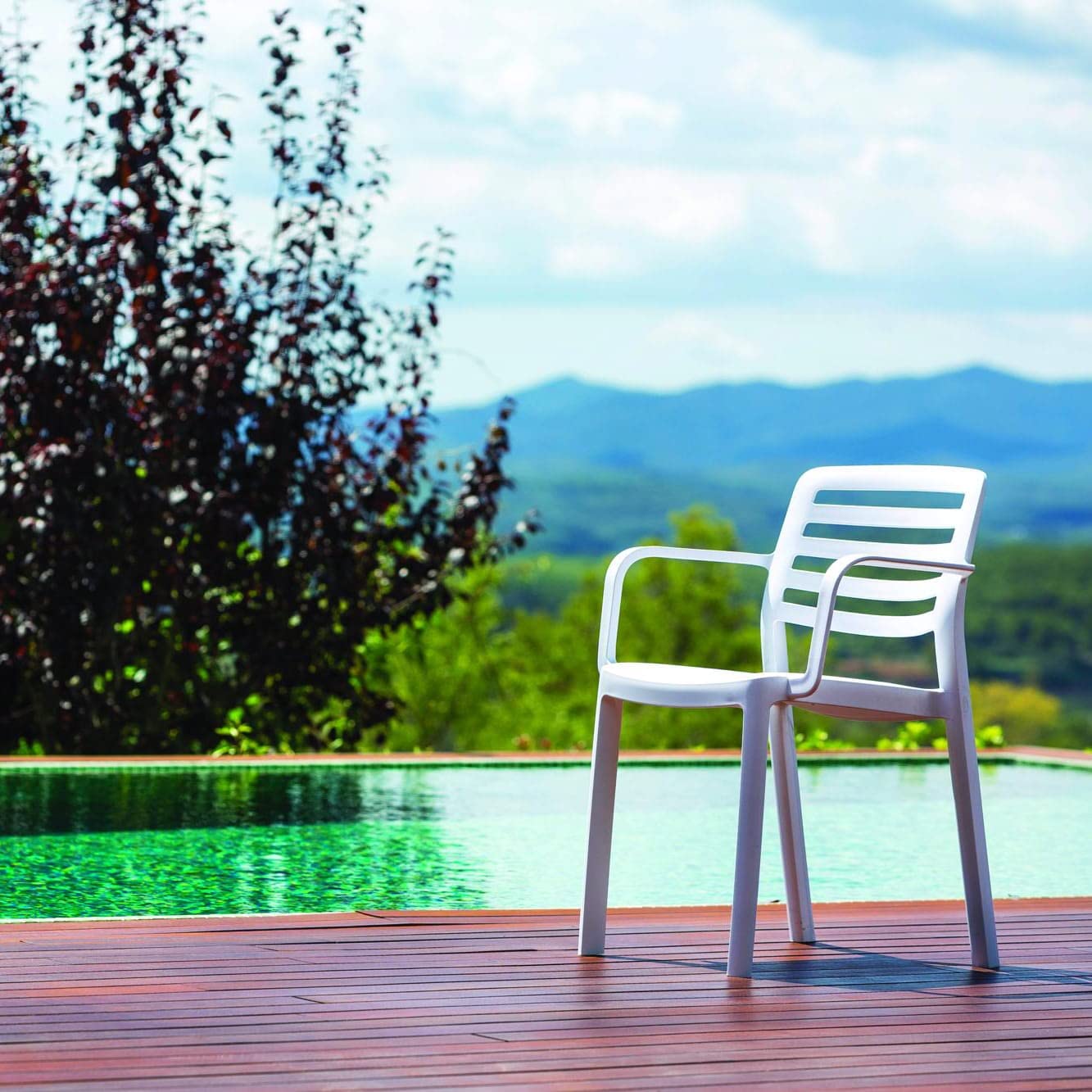 GARBAR Wind Set 2 Silla con Brazos Interior, Exterior | jardín, terraza, balcón, Salon, Cocina, Comedor | diseño, Ligero, apilable | Arena