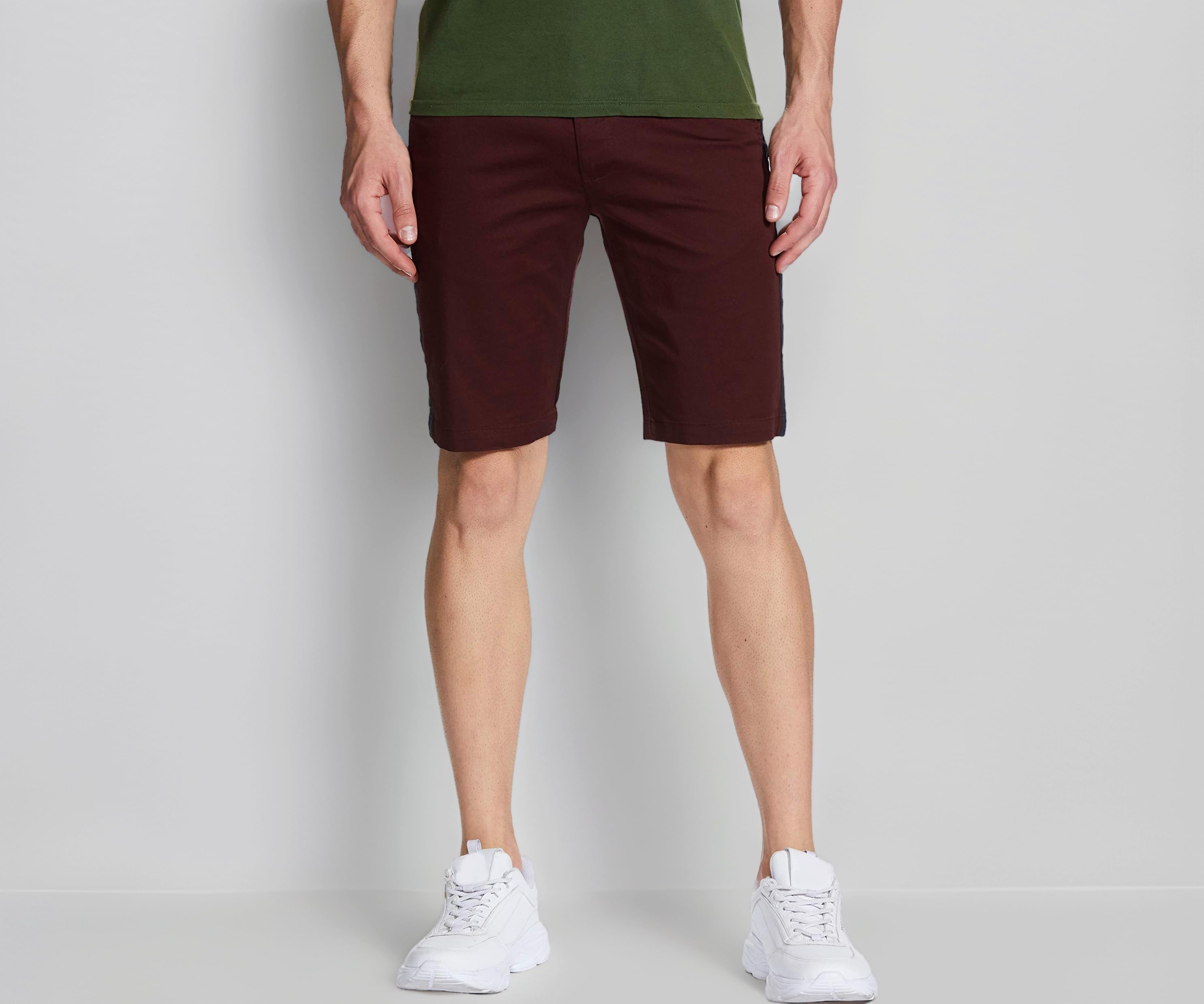 The Indian Garage Co Men Slim Fit Camouflage Mid-Rise Chino Shorts
