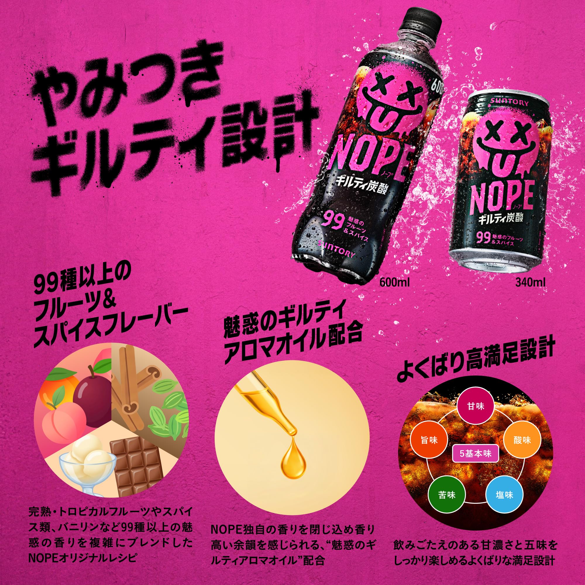 Amazon.co.jp: サントリー NOPE(ノープ) ギルティ炭酸 フルーツ