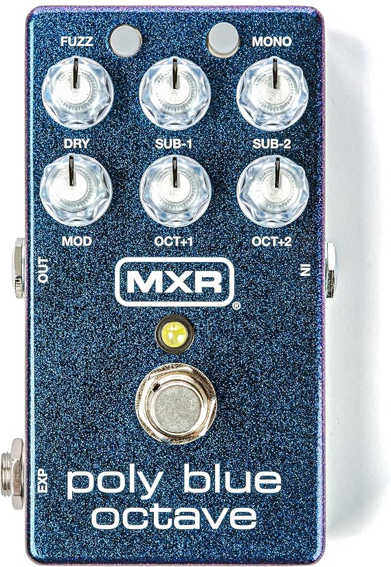 MXR M306 Poly Blue Octave Pitch Shifting Fuzz and Modulation Multi Effects Pedal Tonebird Tool, Cable, Patch, Power Supply, Tuner Bundle