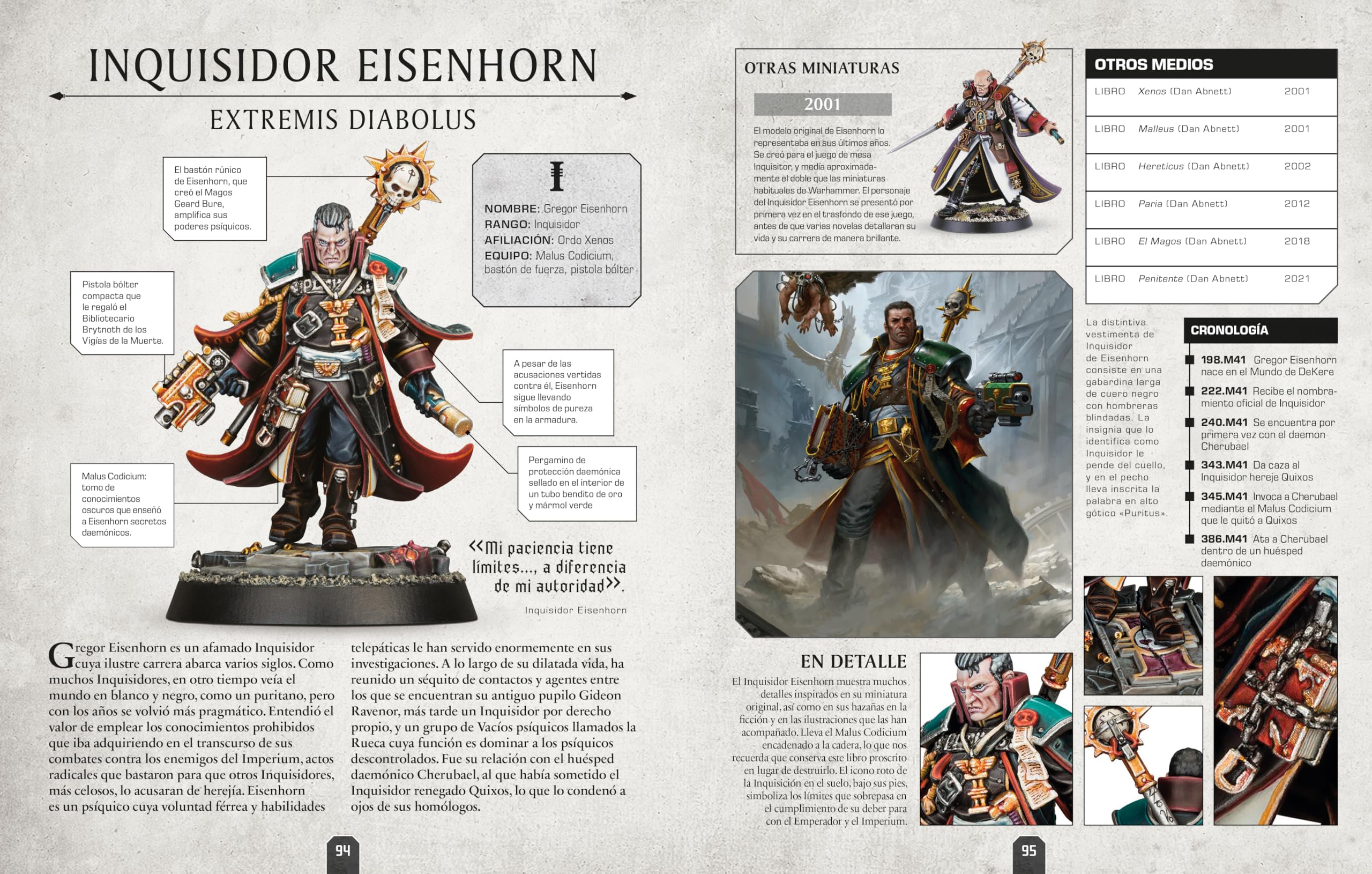 Warhammer 40.000 Enciclopedia de personajes. Incluye miniatura