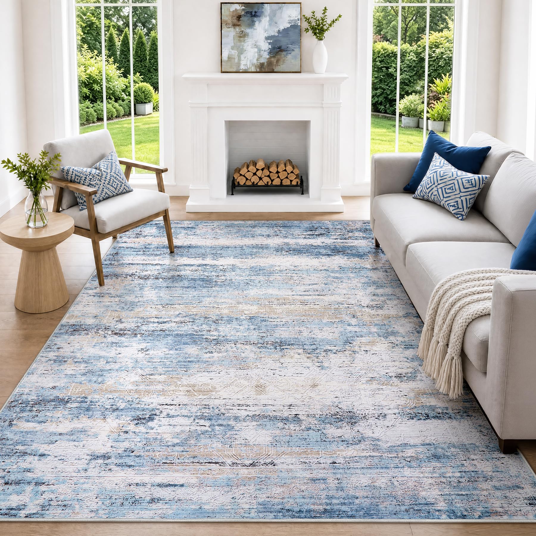 Fuzziness 6x9 Washable Area Rug