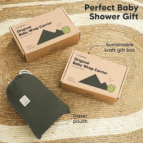 Miniatura 9 de KeaBabies - Fular portabebés transpirable todo en 1, original, ligero, manos libres, portabebés para recién nacidos, bebés, portabebés (bosque)