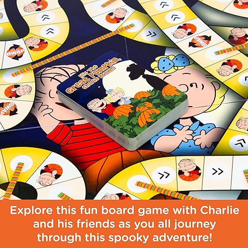 Miniatura 5 de AQUARIUS Juego de mesa Peanuts Great Pumpkin – Juego de mesa con temática de cacahuetes – Divertido regalo familiar de vacaciones para niños y