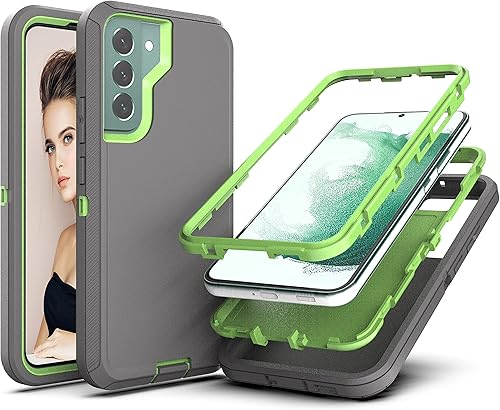 Miniatura 1 de YmhxcY Funda diseñada para Galaxy S22 Plus, a prueba de caídas, 3 en 1, duradera, a prueba de golpes, protección contra caídas, funda de goma suave