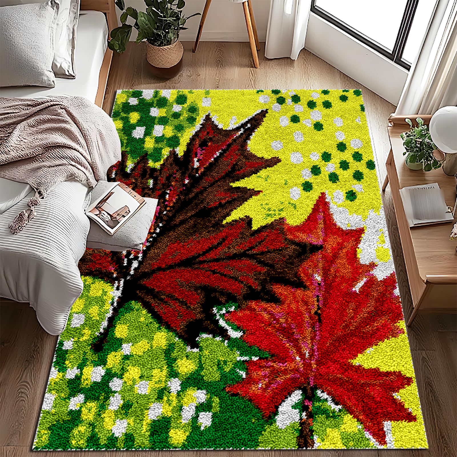 69 x 102 cm zestaw dywaników z haczykami zestawy dywaników zestaw do haftu krzyżykowego dla dorosłych zestawy dywaników z haczykiem zatrzaskowym, zatrzask dywan do robienia gobelinów 3D gobelin