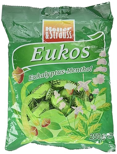 Heller & Strauss - Caramelo de eucalipto mentol, 8.81 onzas (importado de Canadá)