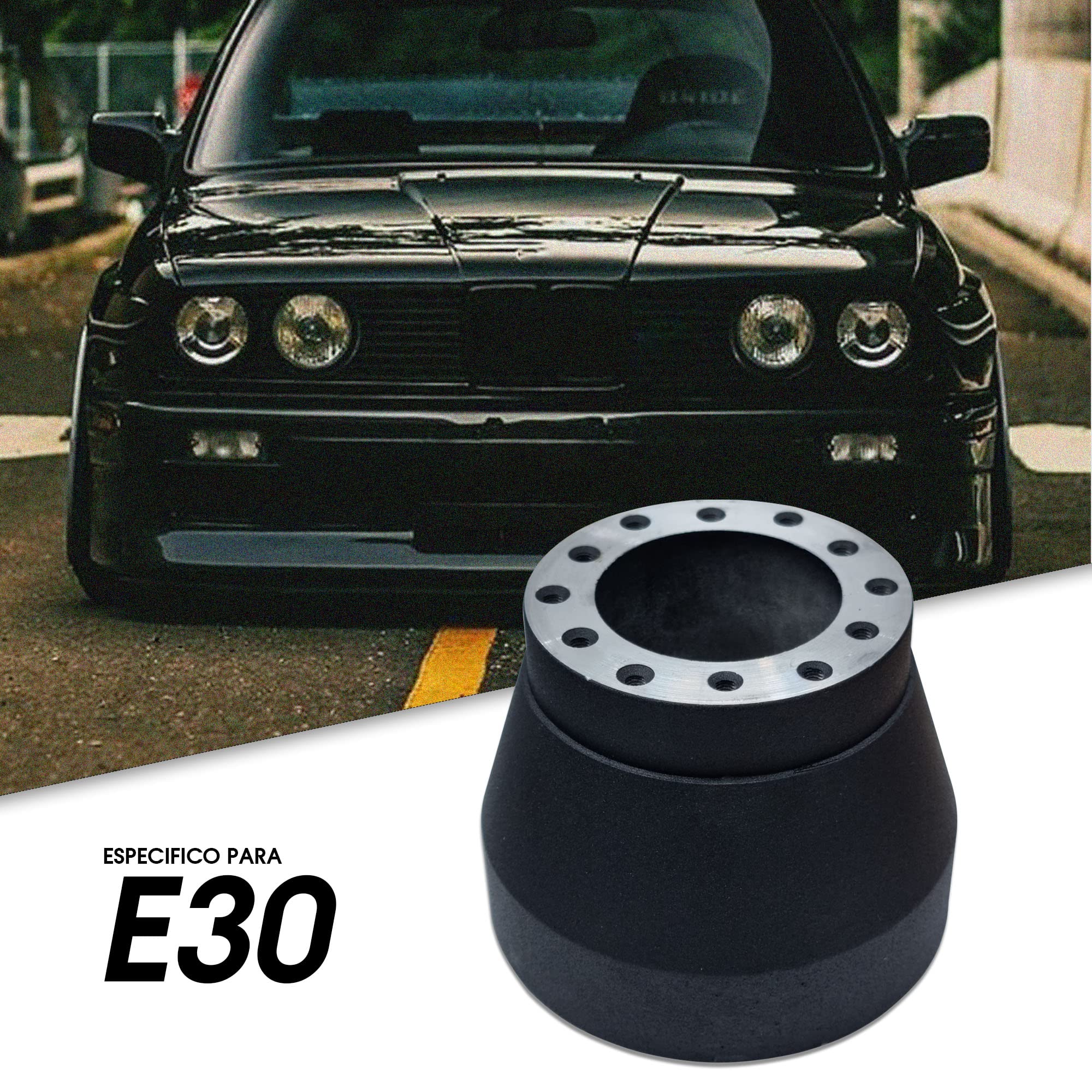 MODAUTO Adaptateur Moyeu Volant BMW E-30 82-92 - Décalage 90mm - Acier Et Aluminium - Modèle G113-FR
