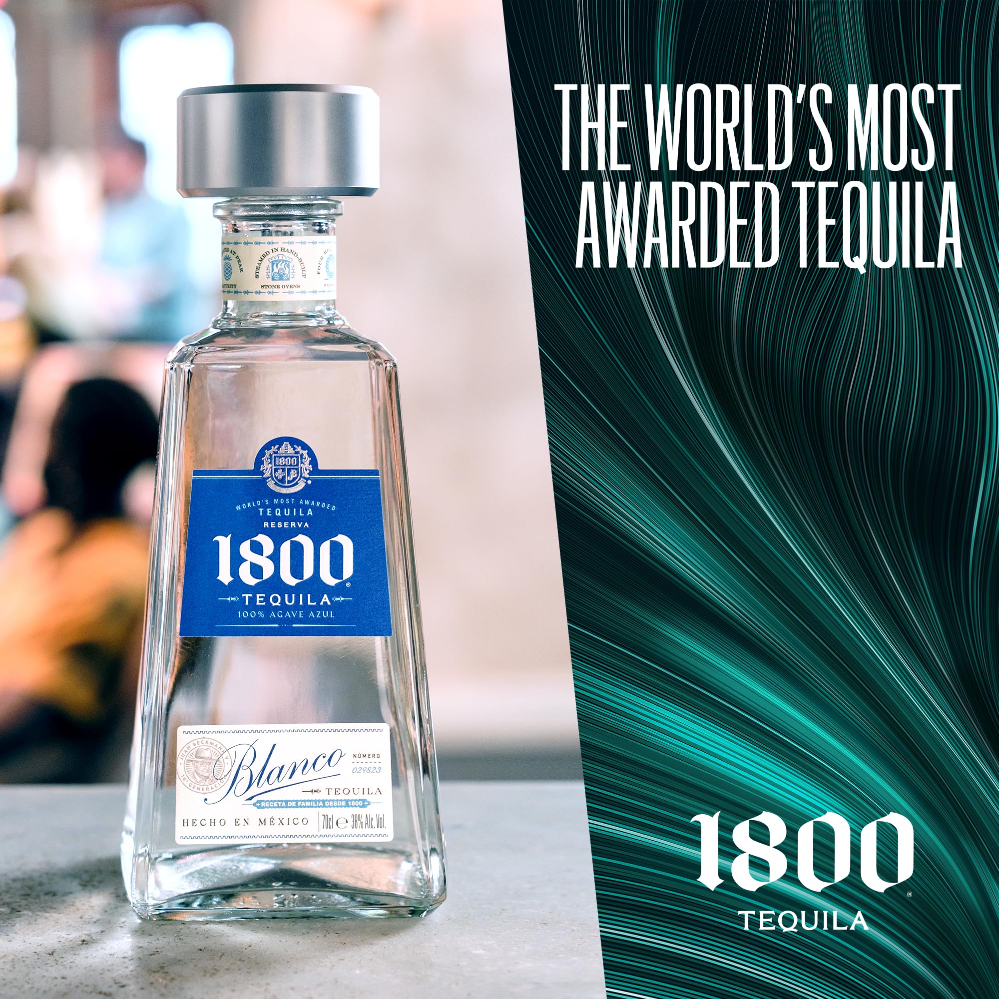 1800 Silver 70 cl - Tequila premium 100% Blue Agave. Sapore bilanciato con note fruttate e pepate. 38% vol.