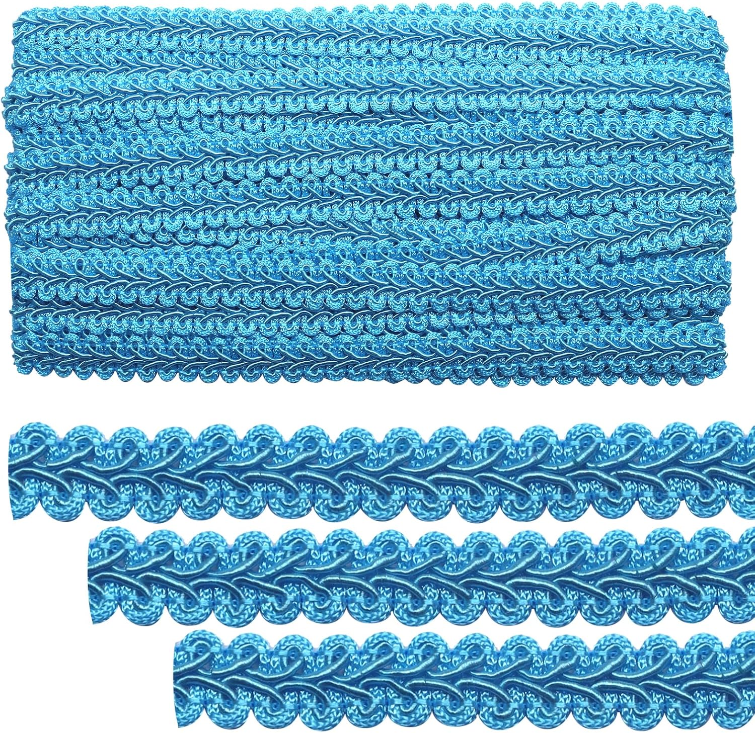 14 Yards 1/2 Inch Pink Gimp Braid Trim, Decorative Gimp Trim Ribbon Polyester Woven Braid Trim for Sewing DIY Crafts, Costumes and Gift Embellishment
