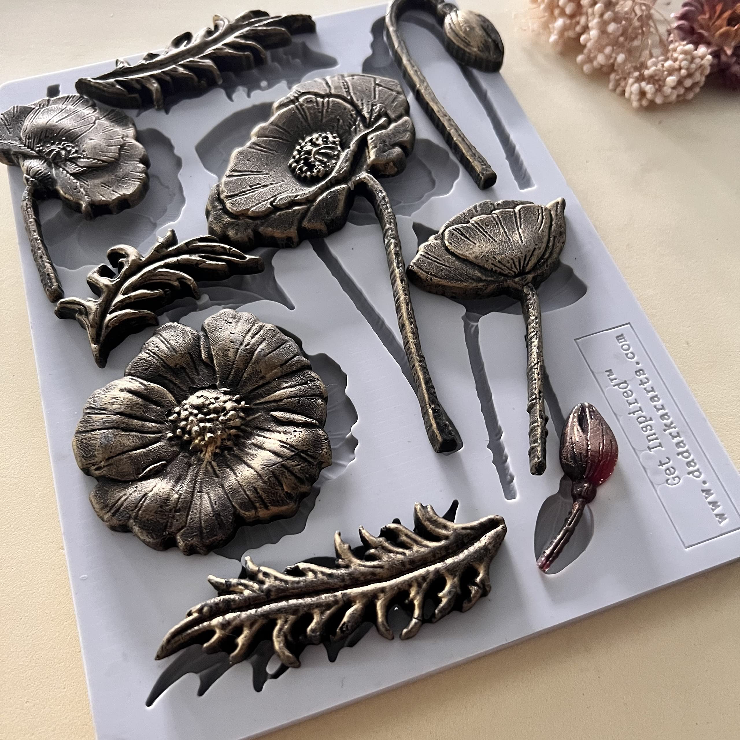 Spring is here Silicon Mold 6x8inch GI3DM121By Get Inspired Feb 2021 Launch 3