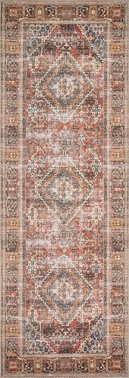 Loloi Loren Brick/Midnight 18 x 18 Sample Rug