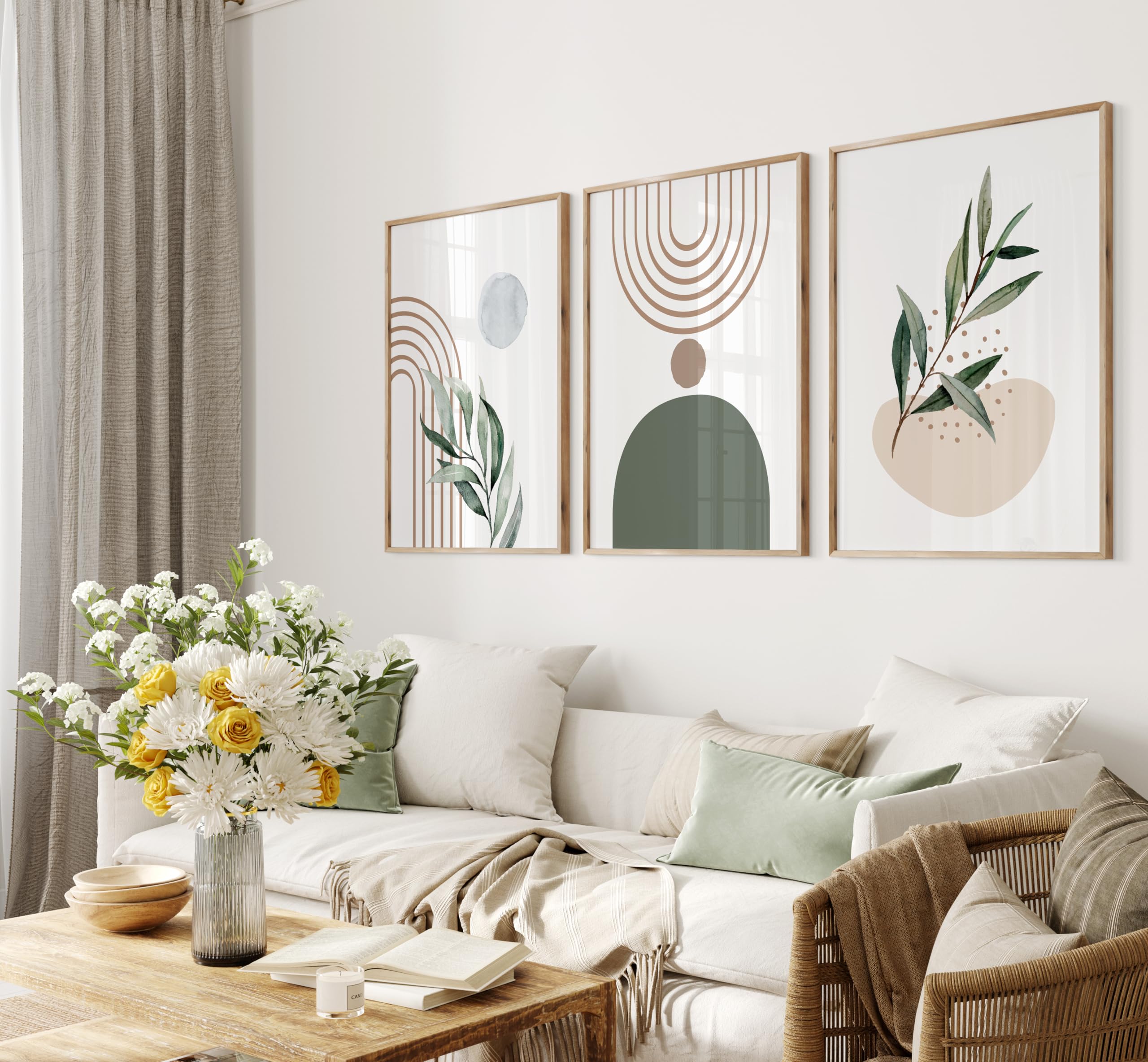 Poster D'art Vintage Matisse – Décoration Murale Abstraite Vert Sauge Bohème – Art Mural Esthétique Pour Chambre à Coucher Et Dortoir – Impressions D'art Mural Vert éclectique – Poster Matisse Unique