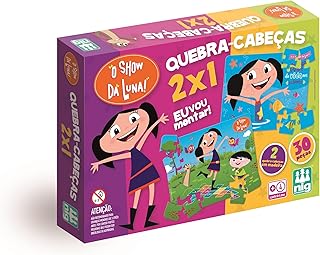 Nig Brinquedos Quebra Cabeça Madeira 2 em 1 O Show da Luna