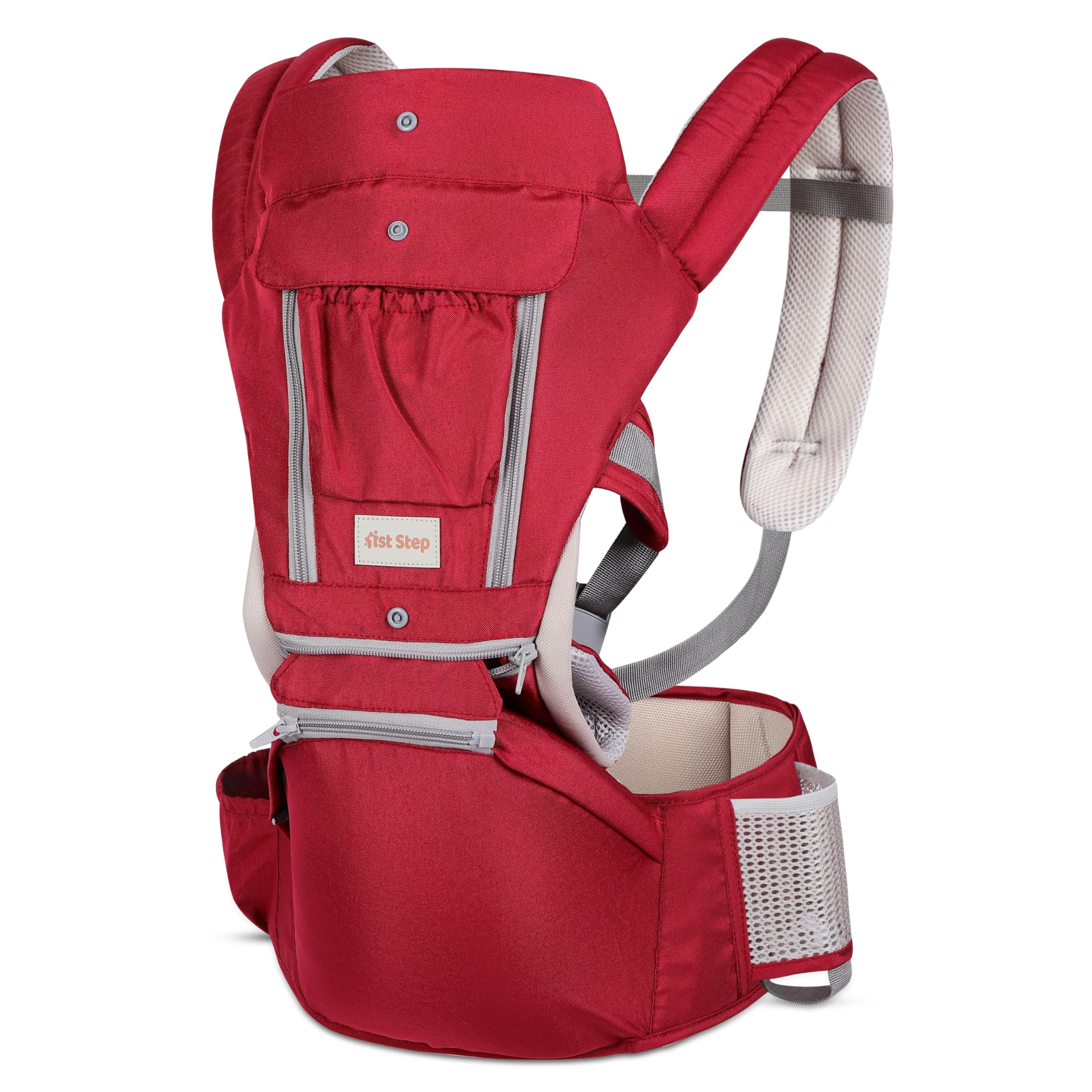 1st Step 5 in 1 Hip Seat Baby Carrier (Red)-image-46