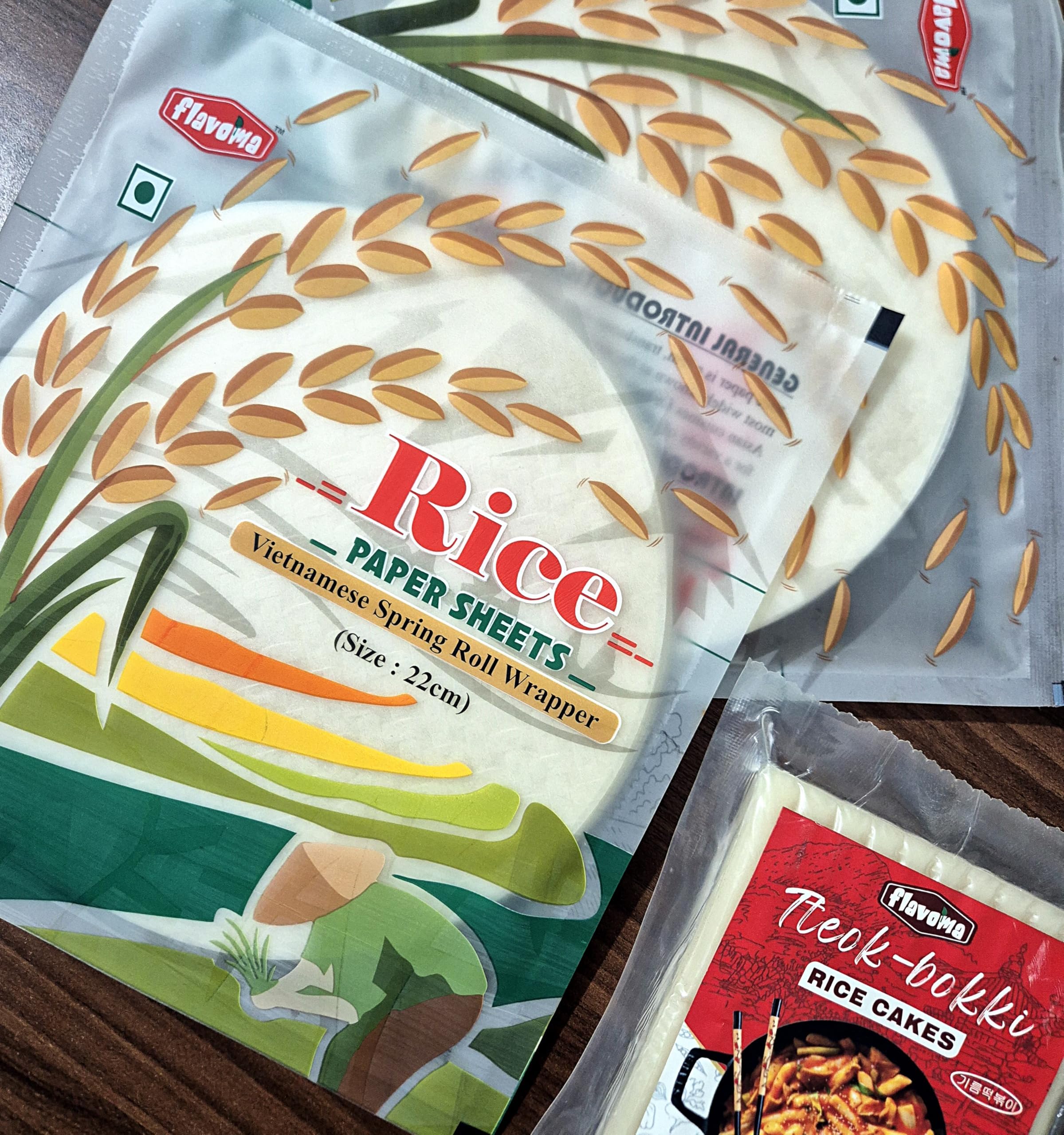 Flavoma Rice Paper Sheets 100g (22cm) || Vietnamese Gluten Free Spring Rice Paper Roll || Vegan, Preservative-Free || Spring Roll Wrapper for Fresh Rolls