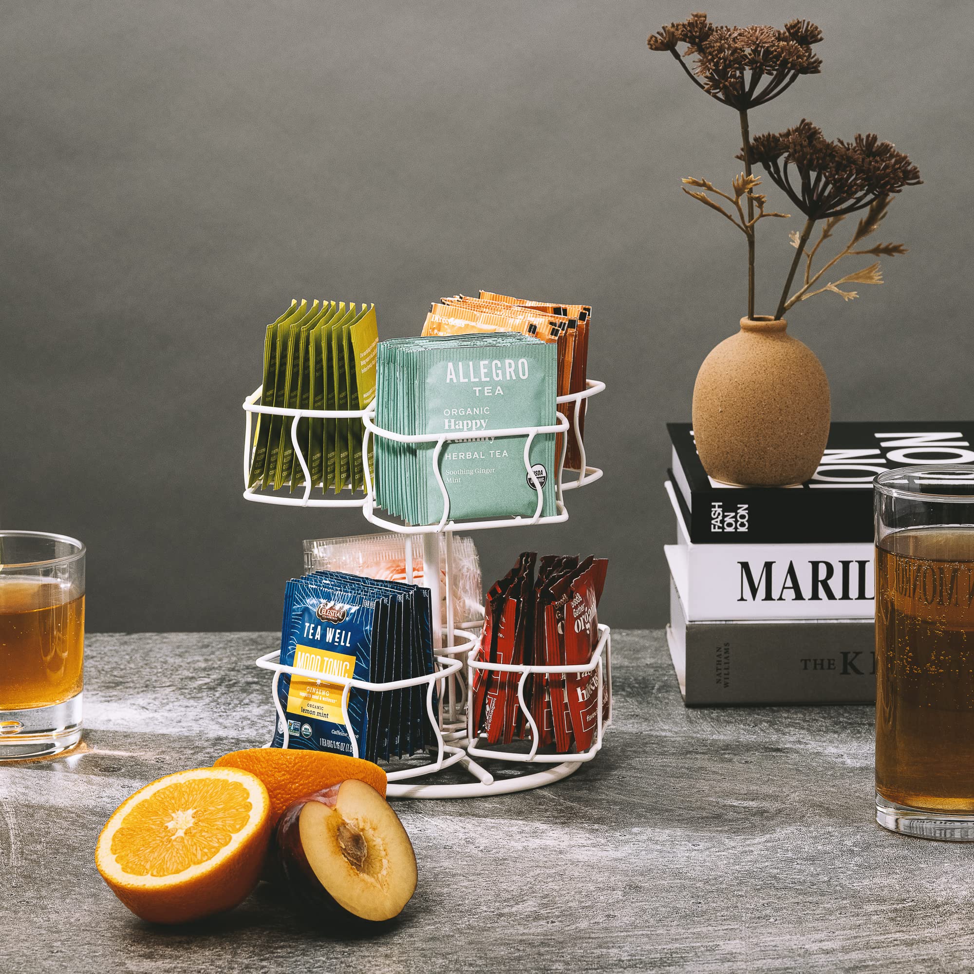 Snapklik.com : Tea Bag Spinning Carousel - Tea Caddy Organizer For ...