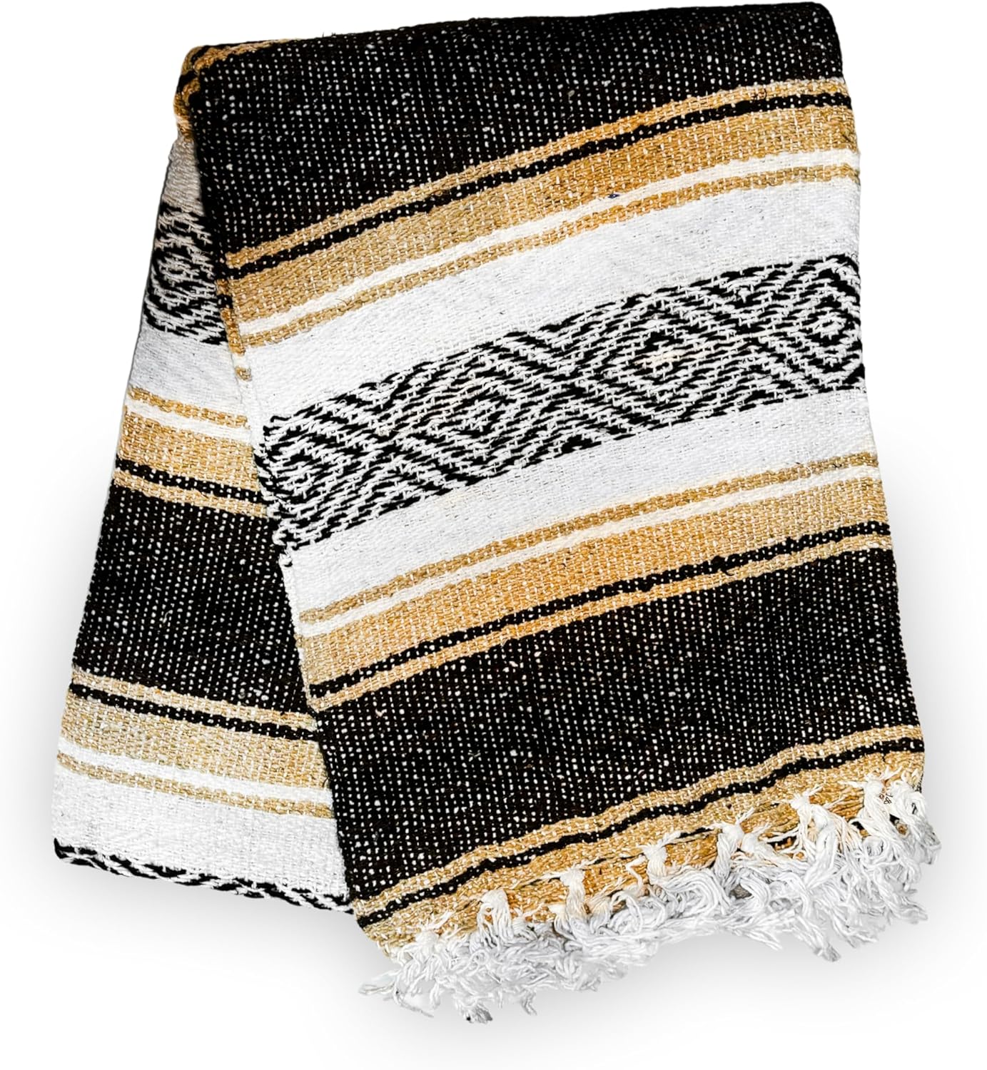AM Beige Brown Falsa Blanket, Camping, Authentic, Mexican, Comfort