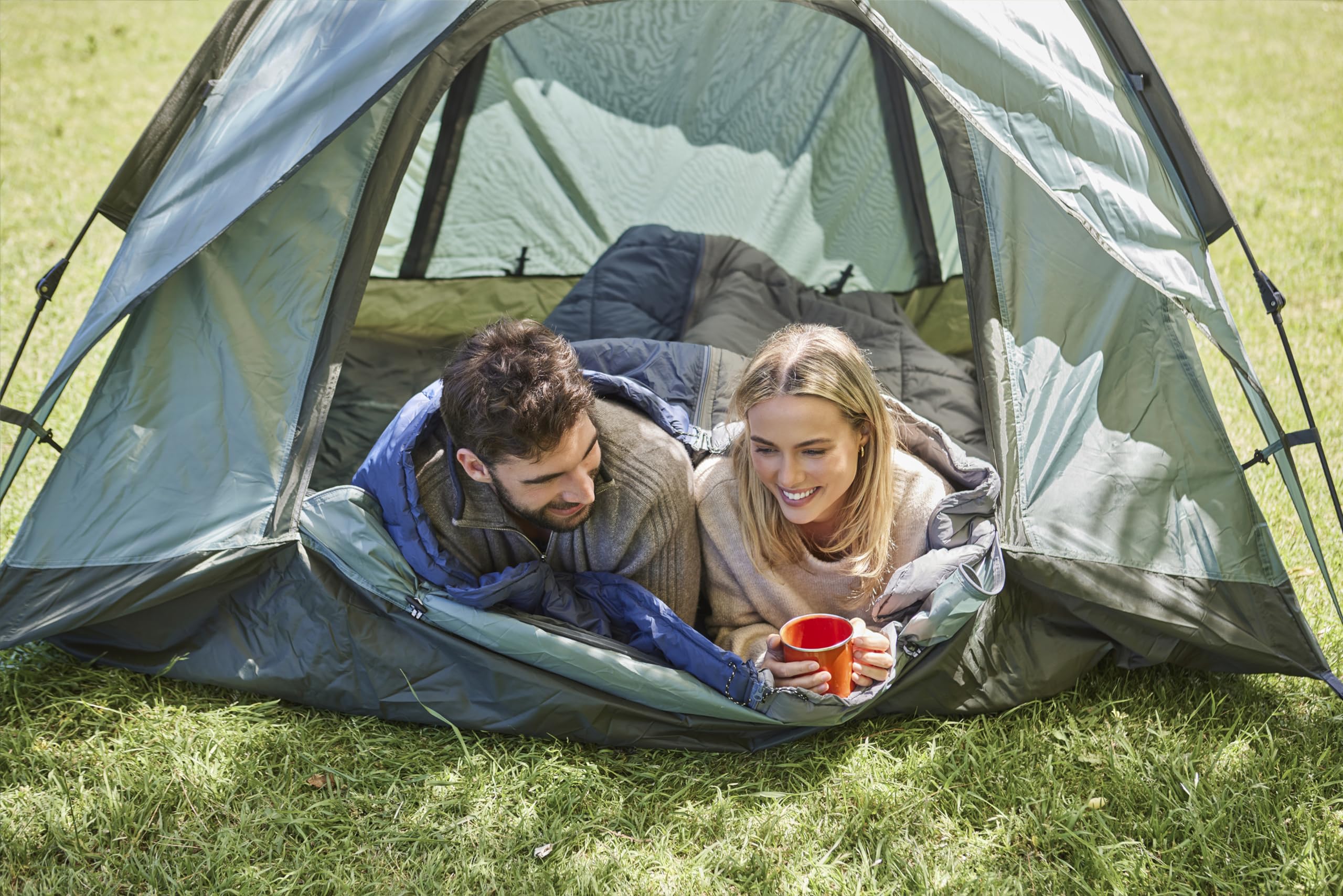 ZIPPIES 3M Thinsulate Insulation Puffy Camping Blankets for Cold Weather, Warm & Packable Camping Quilt with Zipper, Waterproof Outdoor Blanket for Hammock, Travel, Stadium, Gray