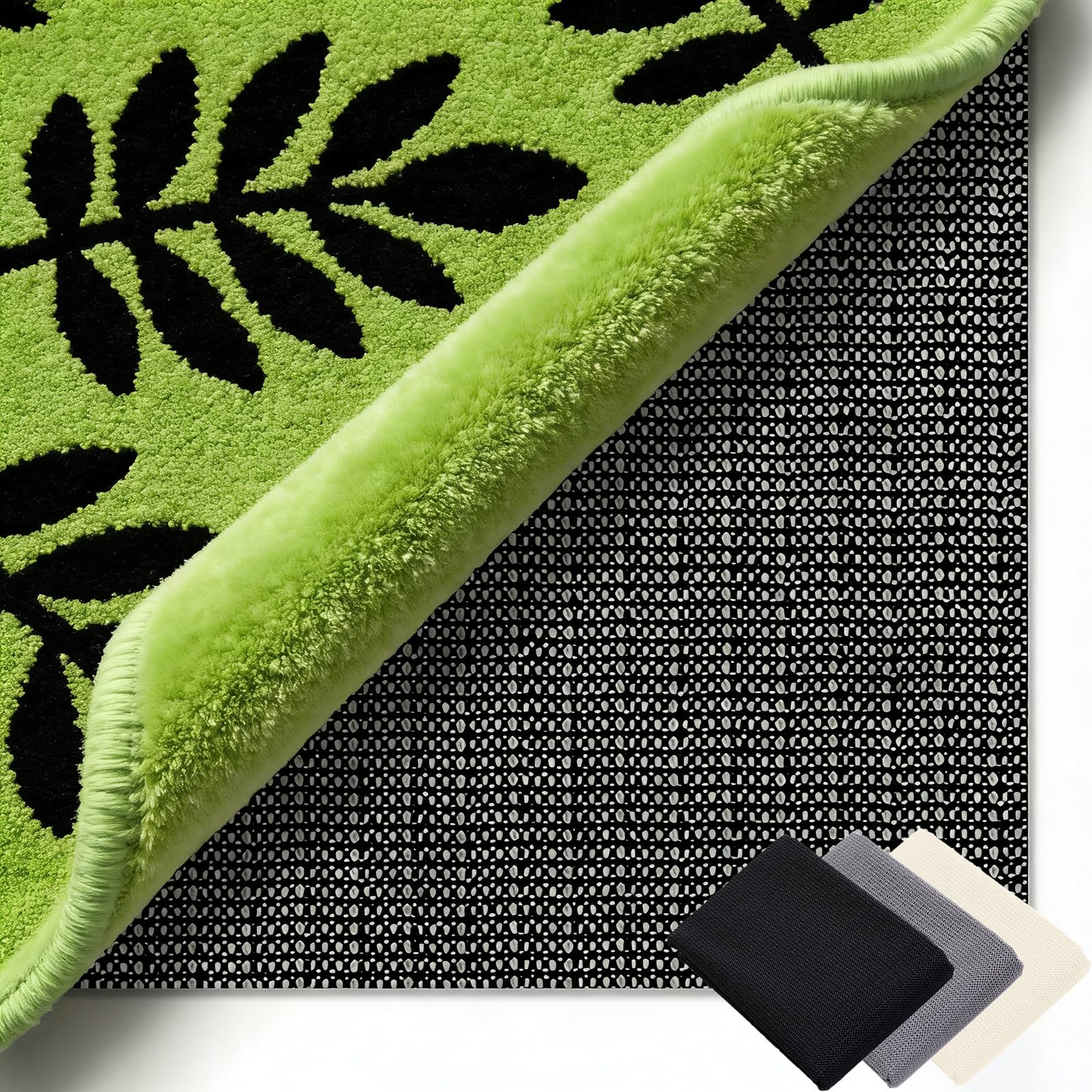 Base Antideslizante Alfombra 260 x 270 cm Multiusos de PVC, Lavable, Cortable, Reutilizable y sin Olores, Alfombra Antideslizante Suelo Adecuado para Parqué O Baldosas, Negro
