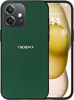 Dl3 Mobilak Compatible with Oppo A3 / Oppo A3x Case Dual Layer Heavy Duty Cell Phone Protective Cover Shockproof Rugged with Non-Slip Textured - Green