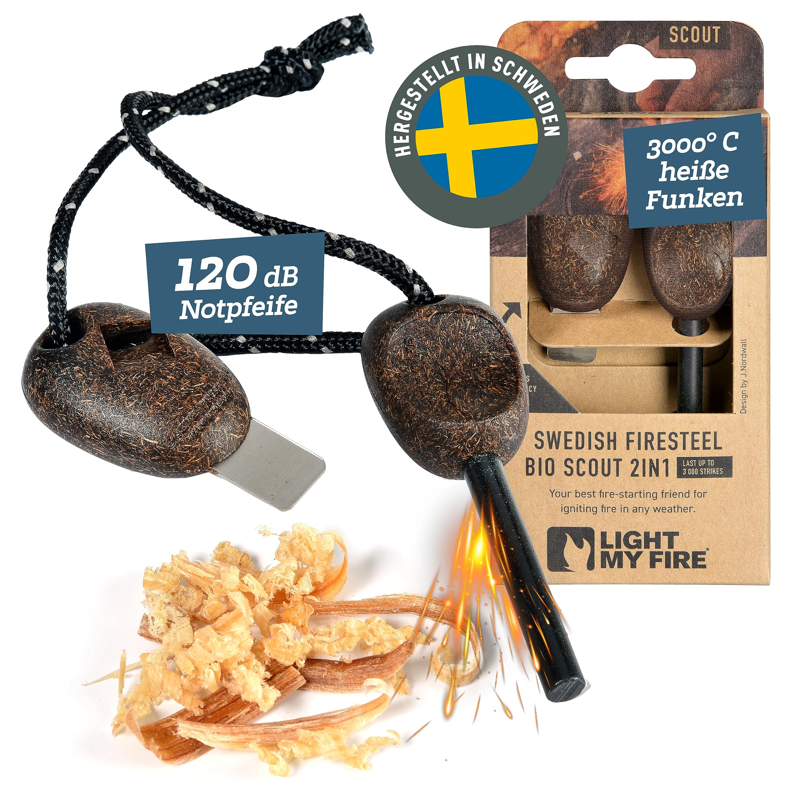 LIGHT MY FIRE Feuerstahl Outdoor Scout 2-in-1
