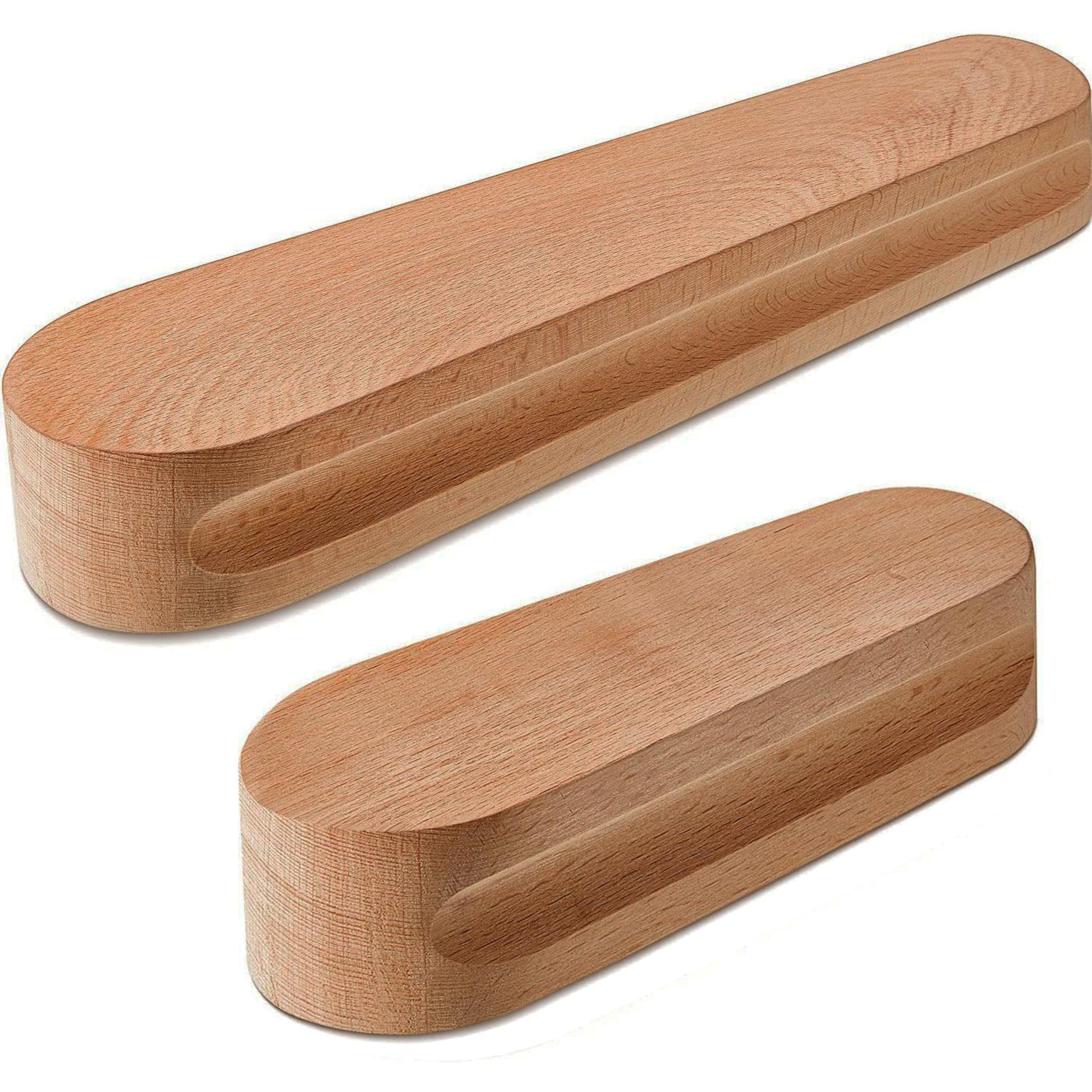 Kiyza 2PCS Tailors Clapper for Quilting, Hardwood Durable Seam Ironing Tool for Fabric Creases, Sewing and Clothing Folds (7 inch and 12 inch)