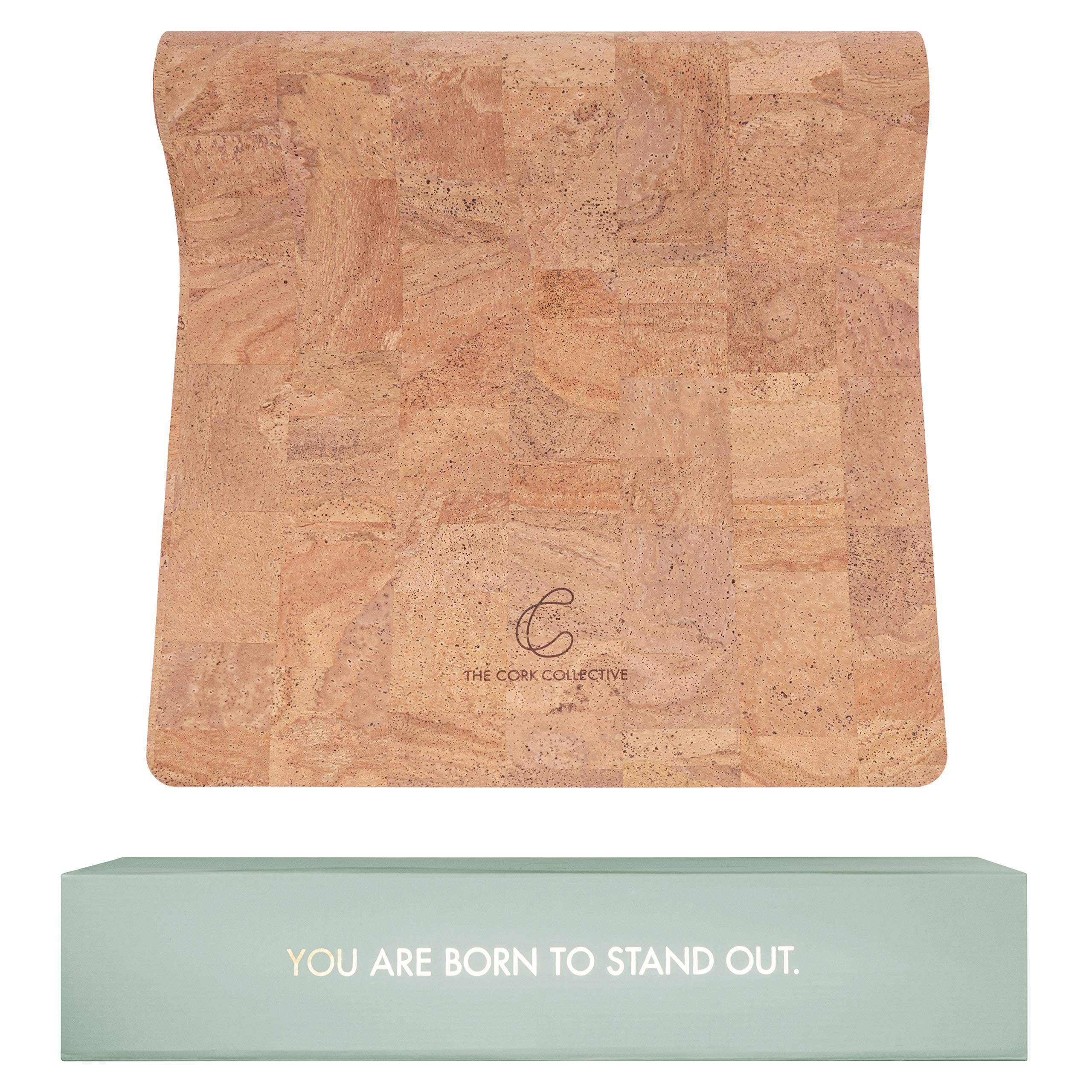 CorkTec Non Toxic Non Slip Thick Cork Yoga Mat with Eco-Friendly Organic/Vegan Cork, Pilates Mat, Hot Yoga Mat, Bikram, Great Men/Women/Kid Yoga Mat, SGC Verified Chemical Free Backing Lightweight (4MM/5MM Thick) Size (72” x 24”) by The Cork Collective-All Types of Yoga