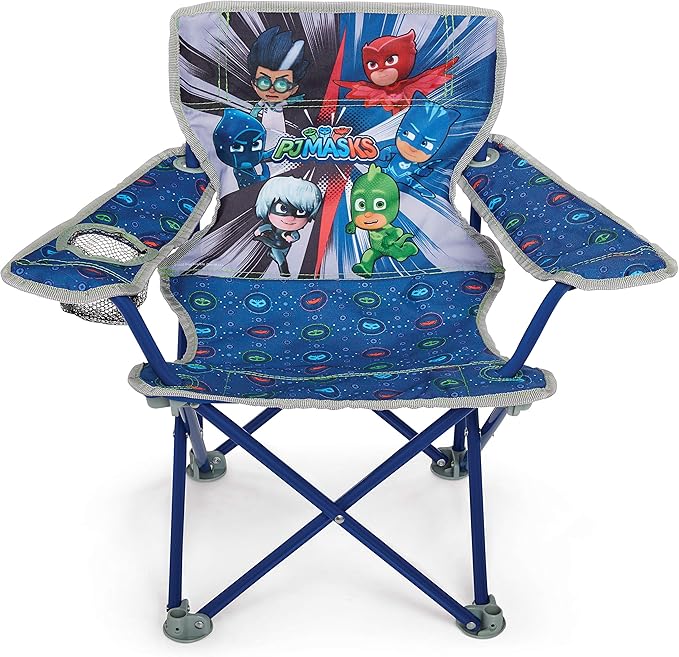 JAKKS Pacific Foldable Camp Chair PJ Masks Fold N Go Chair Sturdy Metal Construction