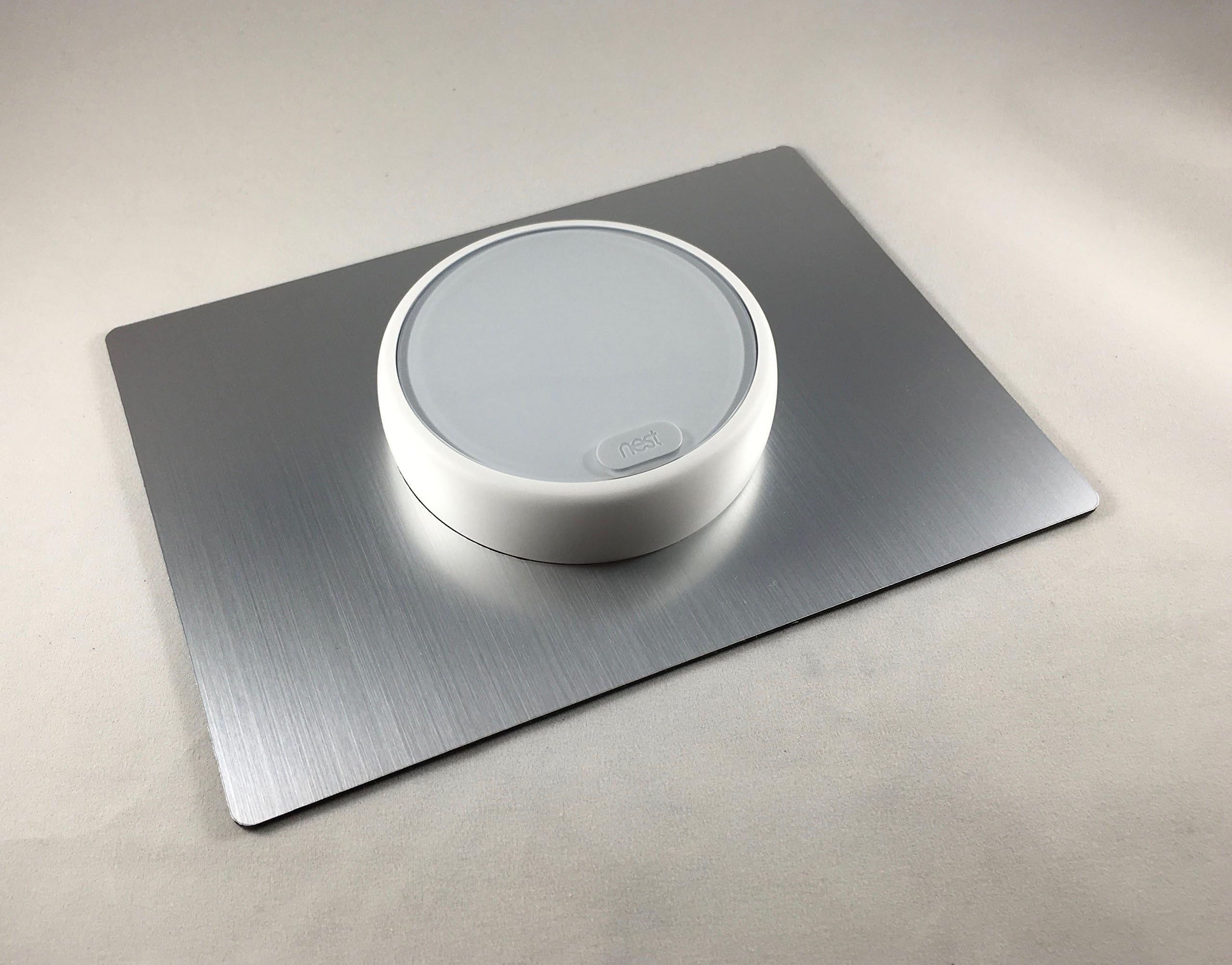 Decorative Rectangle E - Nest Thermostat Wall Plate - SILVER