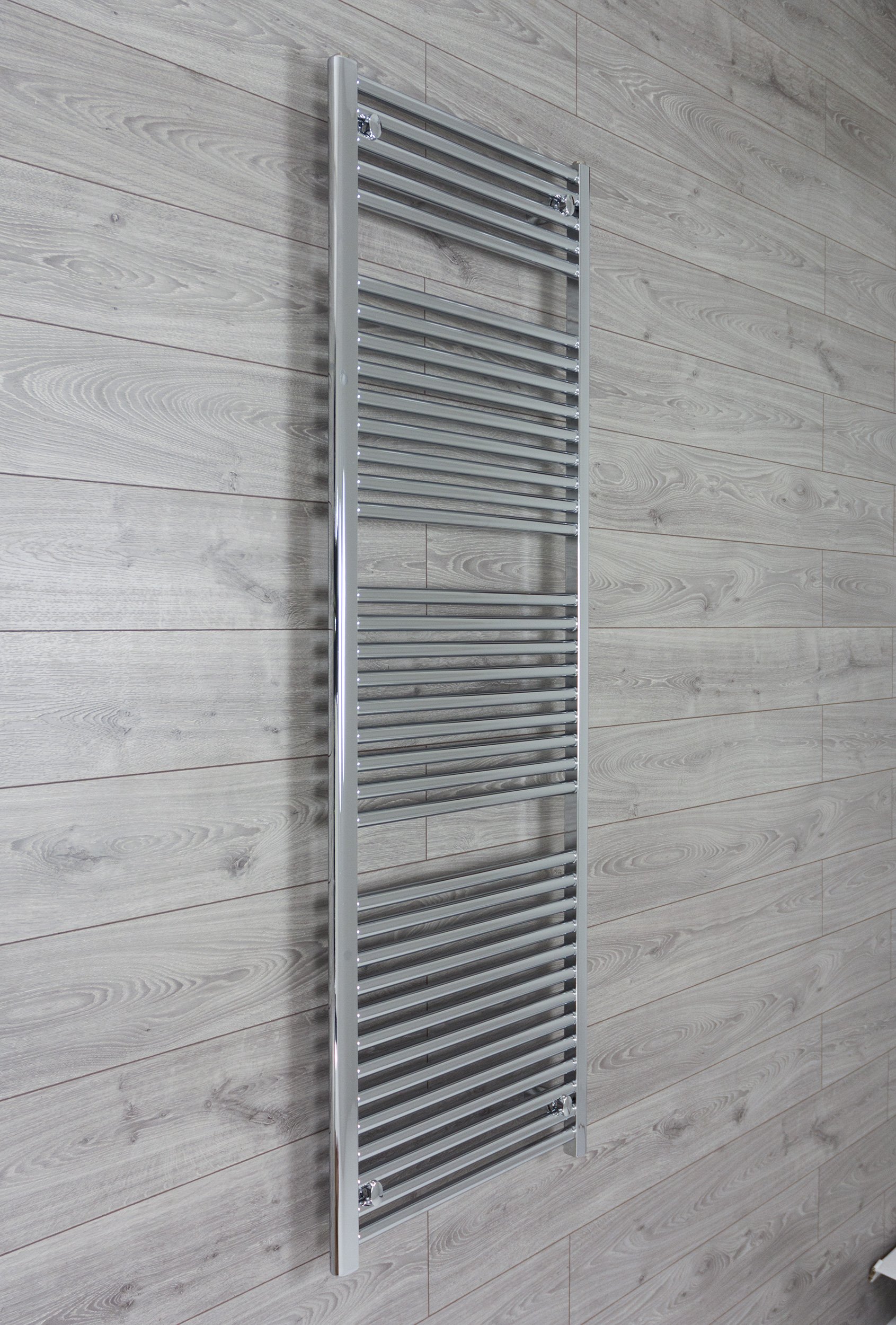 Companyblue 500Mm Wide Chrome Heated Towel Rail Radiator Flat Ladder For Stylish Bathroom (500 X 1744 Mm 25Mm)