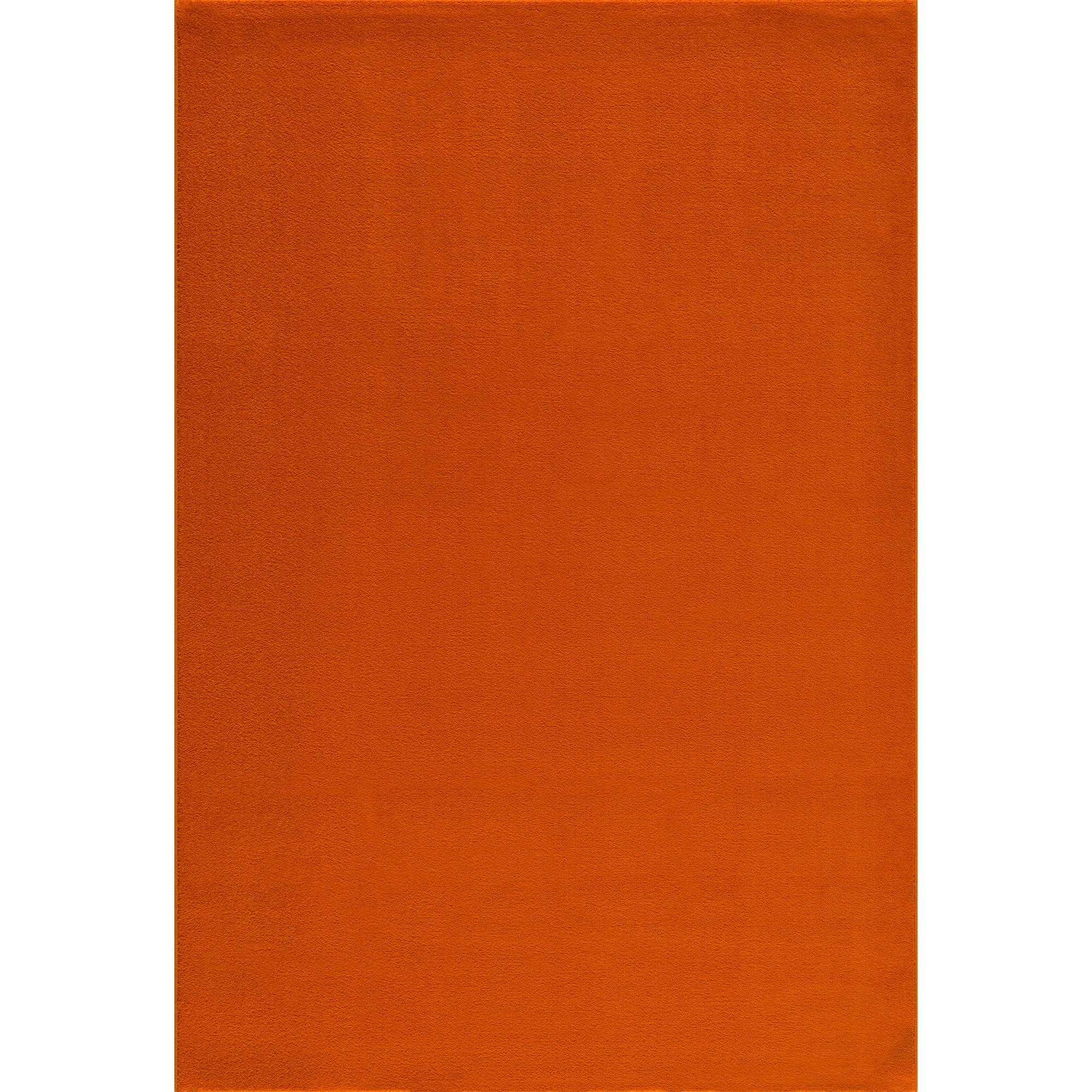 Impression Kurzflor-Wohnzimmerteppich - Schlichte Moderne Teppiche für Schlafzimmer, Büro, Flur, Küche, Kinderzimmer - Orange, 120 x 170 cm