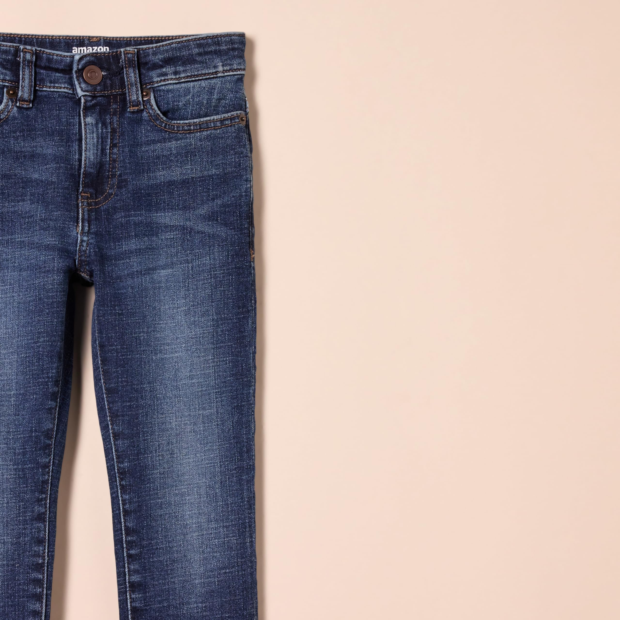 Amazon Essentials Niños Pantalón Vaquero Elástico de Ajuste Entallado