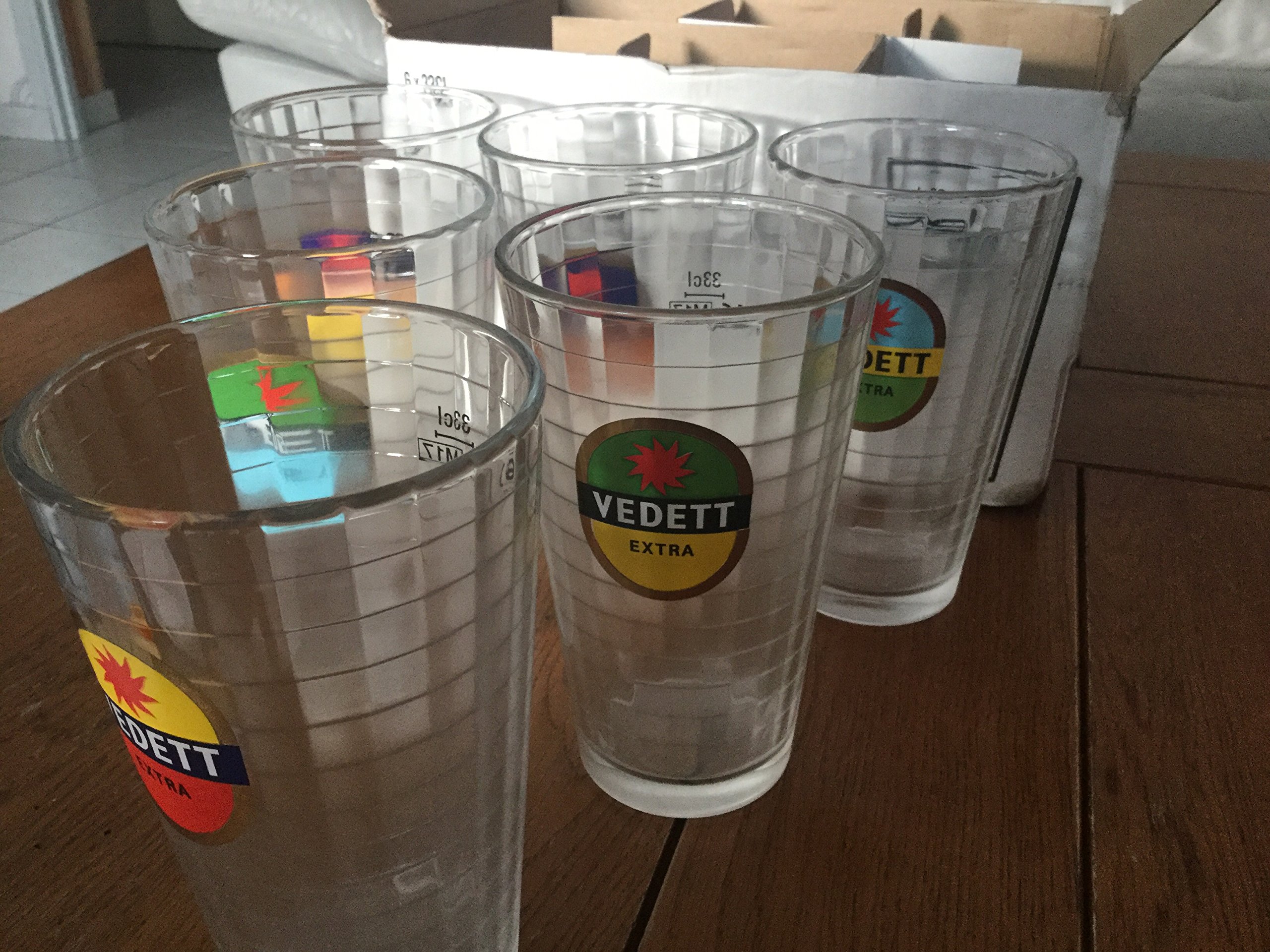 Vedett 6 Verre a Biere Extra 33cl Neuf Superbe