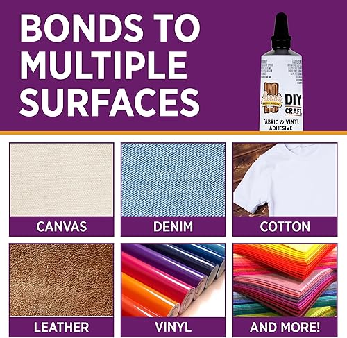 Miniatura 5 de Aleene's Pegamento para manualidades para tela y vinilo, se seca transparente, unión permanente, secado rápido en segundos, 1.5 onzas