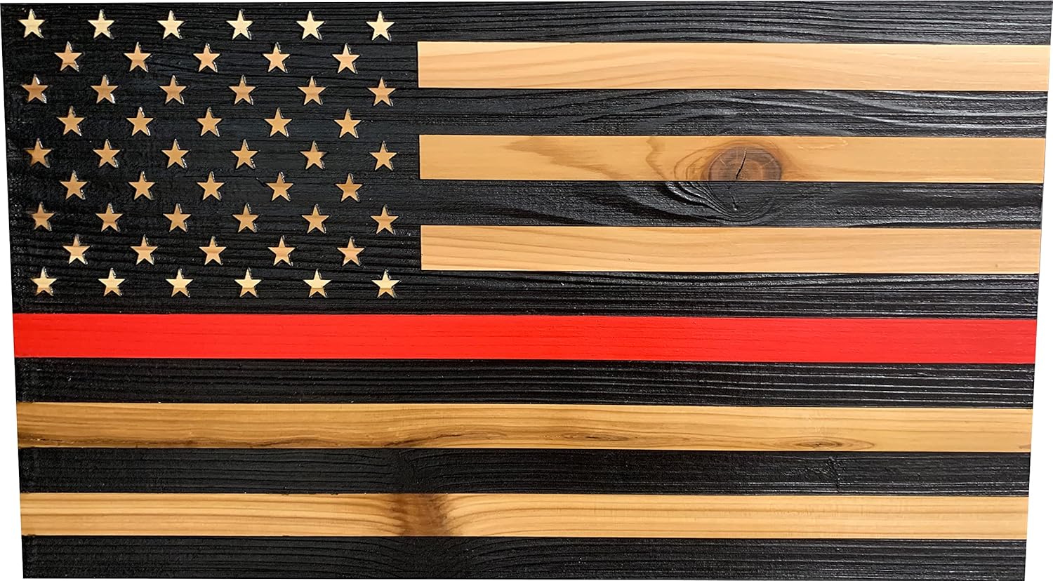 Bellewood Designs Red Line American Flag Hidden Gun Storage, Customizable Thin Red Line Concealment Flag for Firefighters