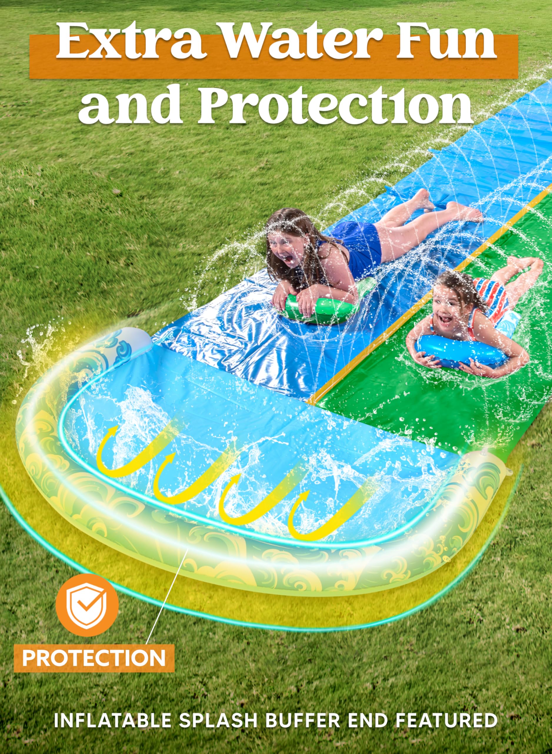 JOYIN 32.5ft/990.6cm Water Slide and 2 Inflatable Boards - Image 4