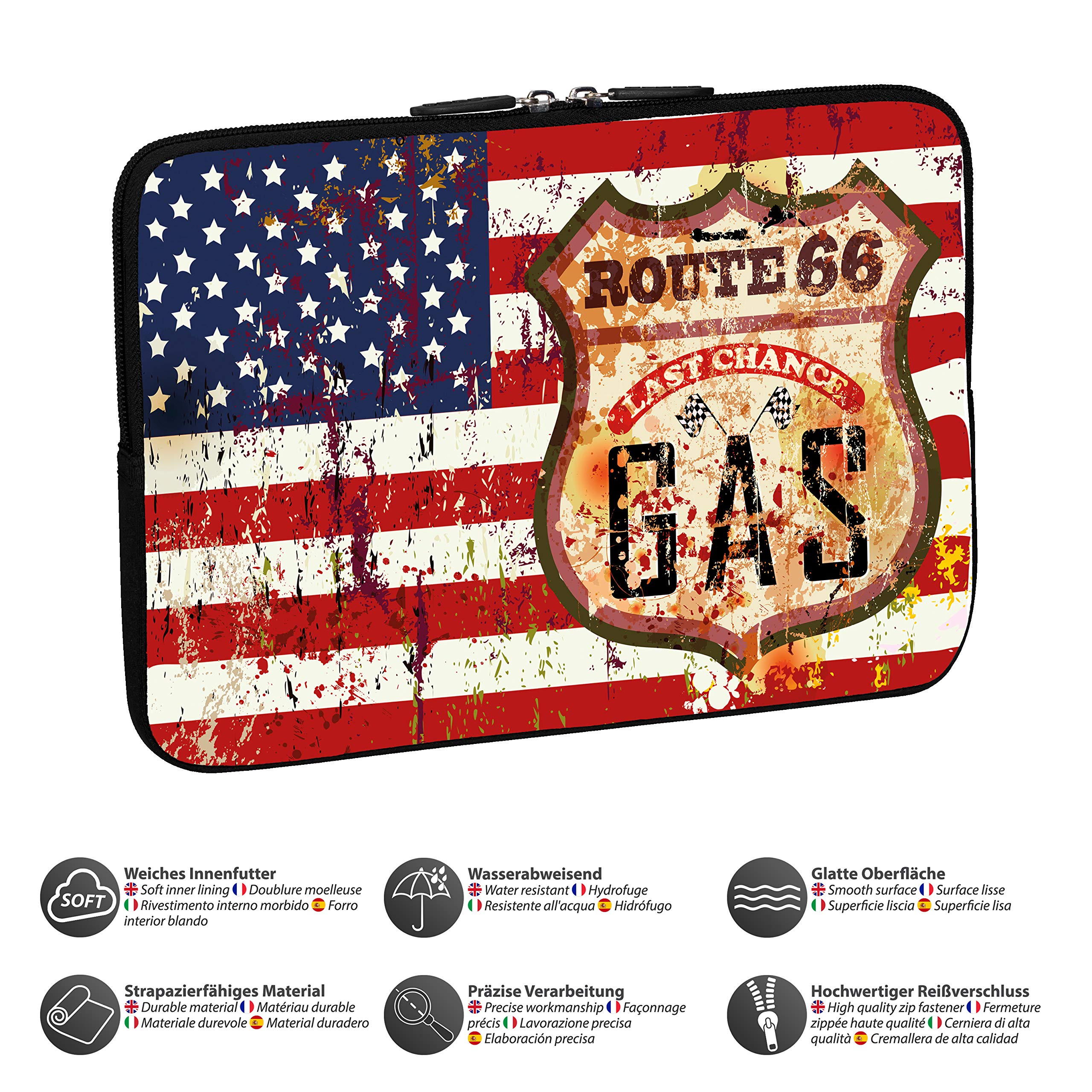 PEDEA GmbH 66060464 - Funda Protectora para portátil de 15.6" con diseño Stars and Stripes — view 3