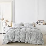 YuHeGuoJi Boho Paisley Couverture de la couette Reine 100% Coton 3 Ensemble de Pcs 1 Couvercle de couette bohème coloré avec des cravates zippées 2 Oreillers Vintage Orange Bleu Ensemble de lit Floral Soft Respirant