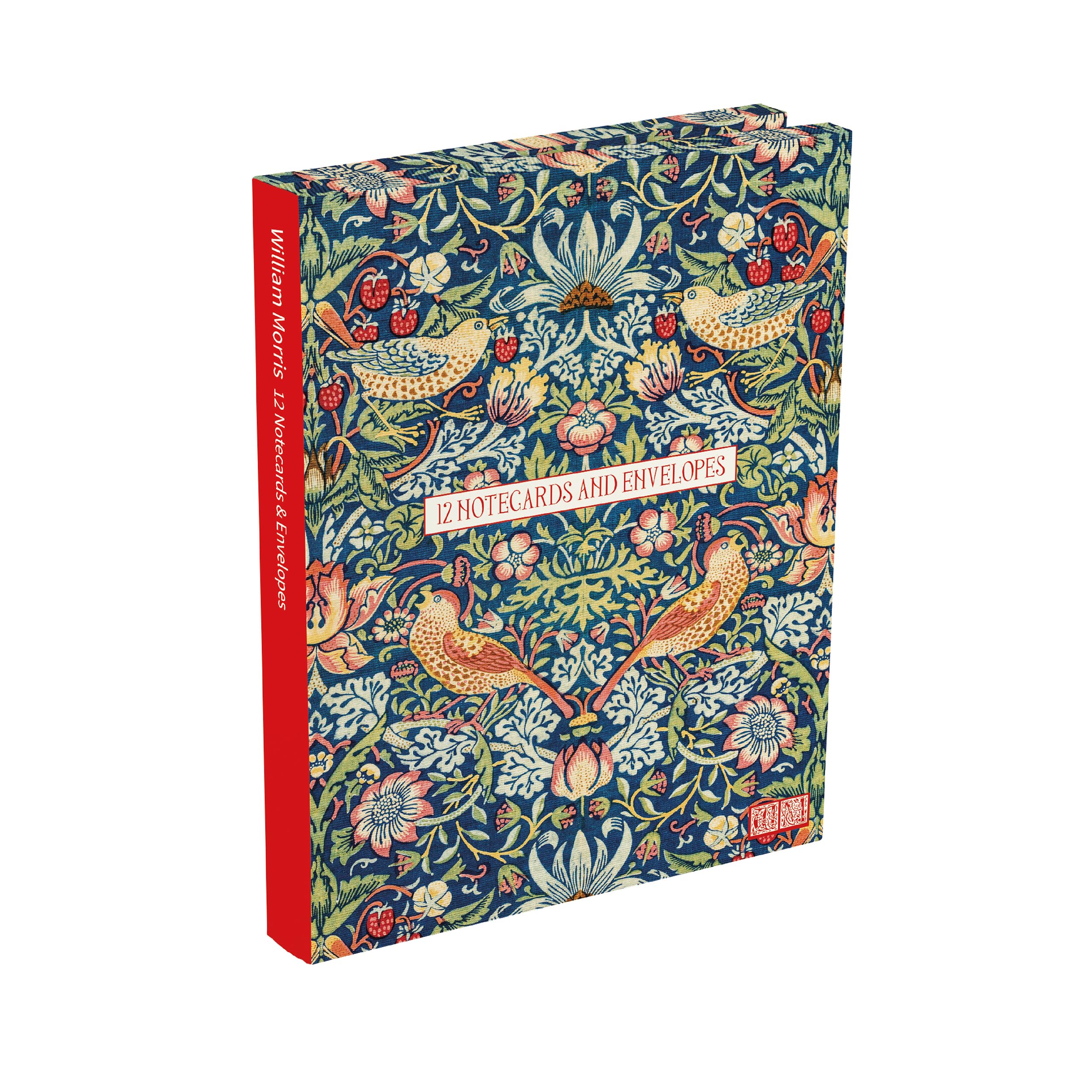 William Morris Strawberry Thief Notecard Wallet – Set of 12 Blank Greeting Cards with Envelopes – William Morris Stationery Card Set for Thank You Notes & Correspondence 126 × 176 mm