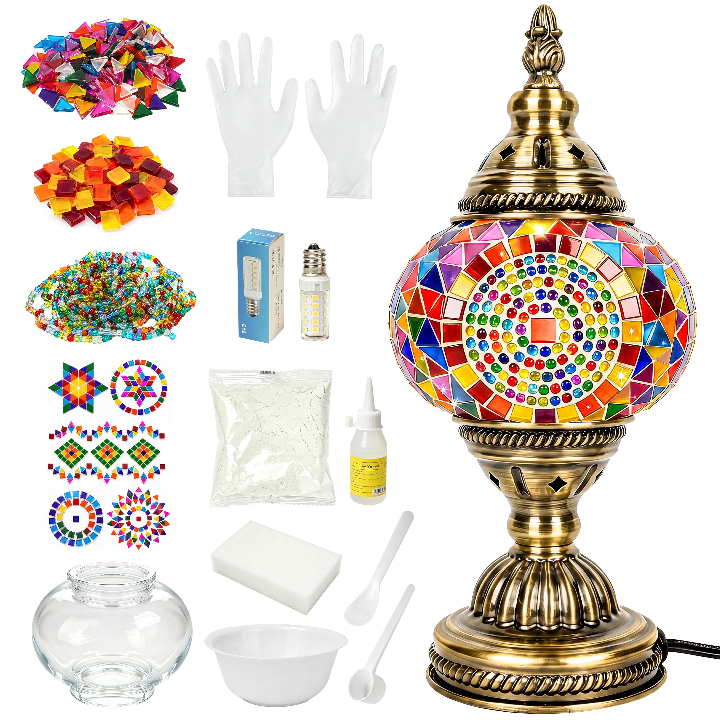 Joyclub Kit fai da te con lampada a mosaico turco per adulti, adatto ai