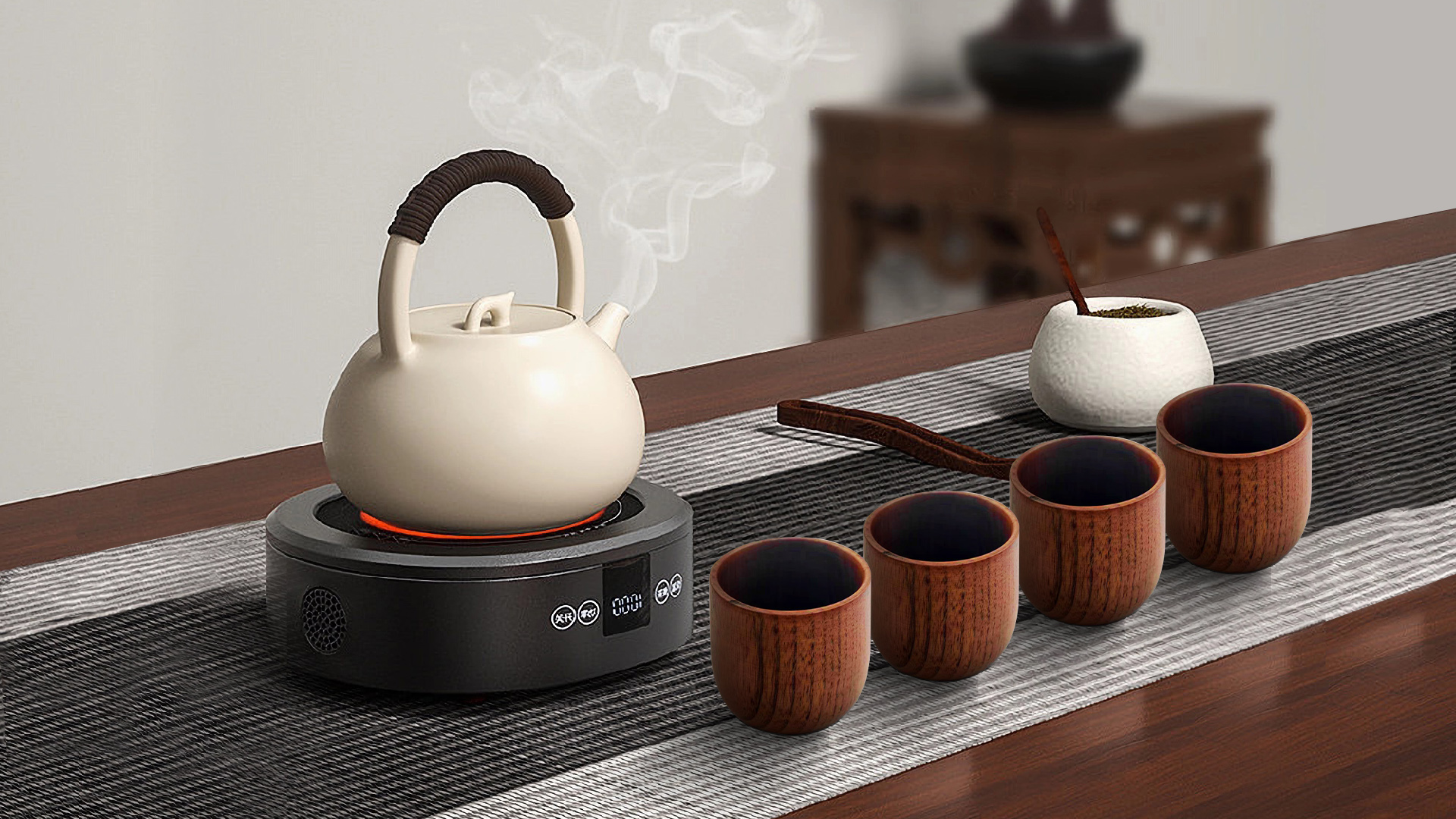 Lot De 26 Tasses à Thé En Bois Massif Naturel 4 Tasses à Café