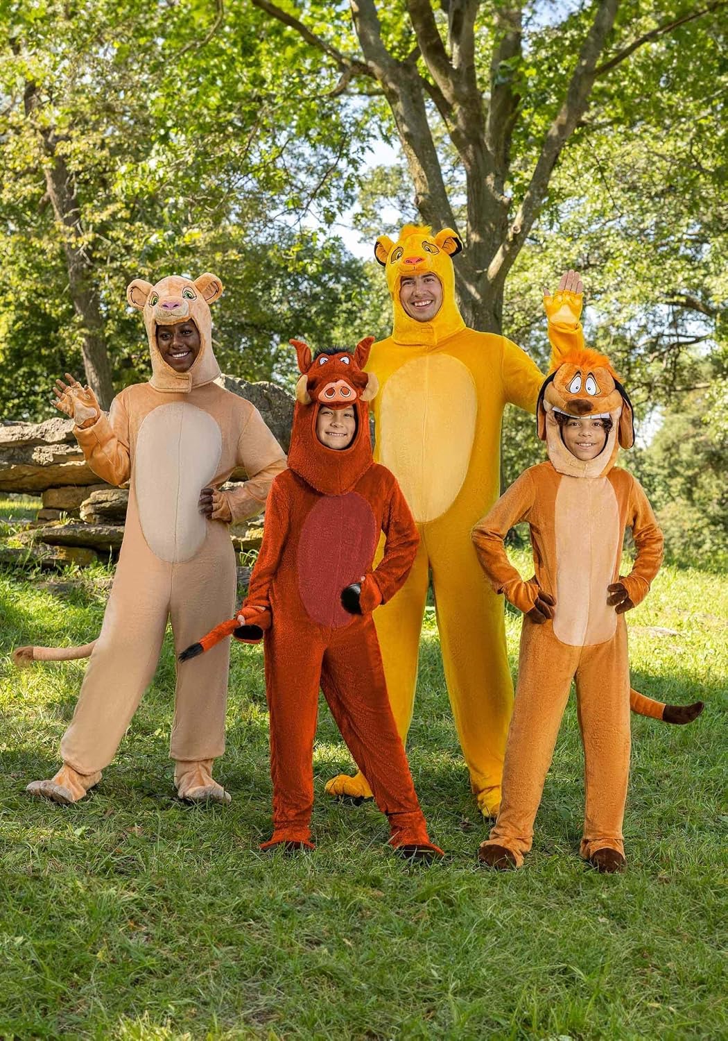 Disney Lion King Pumbaa Costume for Kids with Jumpsuit, Headpiece, Gloves, & Shoe Covers - Officially Licensed