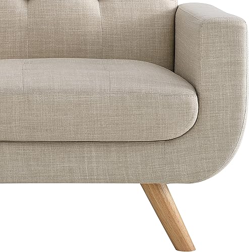 Miniatura 24 de Rosevera Elena - Sillón contemporáneo con tapicería de lino, muebles de sala de estar, color beige Beige,Gris,Beige