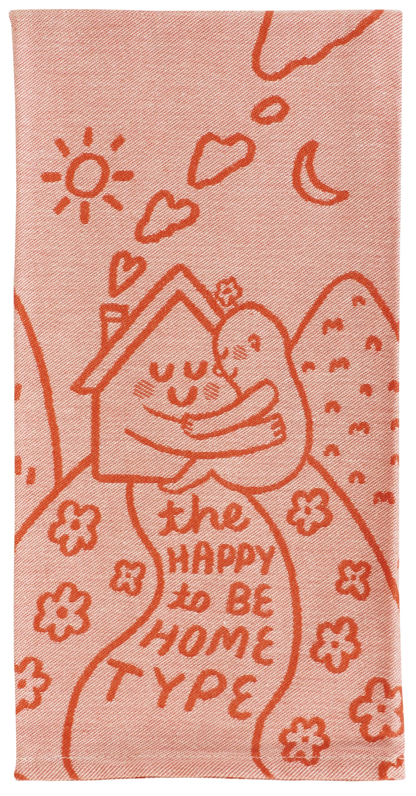 Blue Q The Happy to Be Home Type Woven Jacquard Dish Towel - Funny Kitchen Towels, 100% Cotton, Durable, Soft & Super Absorbent, Machine Washable & Fade-Resistant, Funny Gift Ideas, Size 28" x 21"