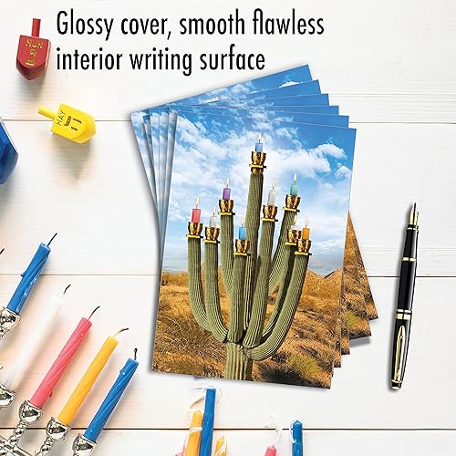 Miniatura 5 de NobleWorks - Menorá espinosa - 12 divertidas tarjetas de Janucá en caja - Juego a granel tarjetas navideñas judías, C3441HKG-B12x1