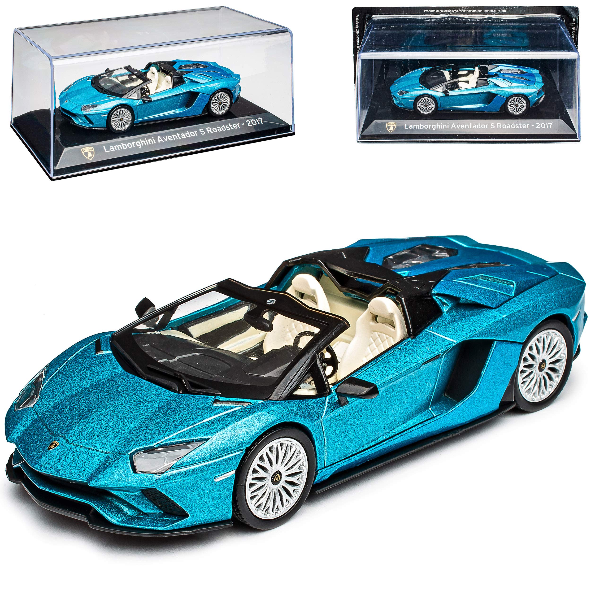 Lamborgihini Aventador S Roadster Cabrio Blau Ab 2011 mit Sockel 