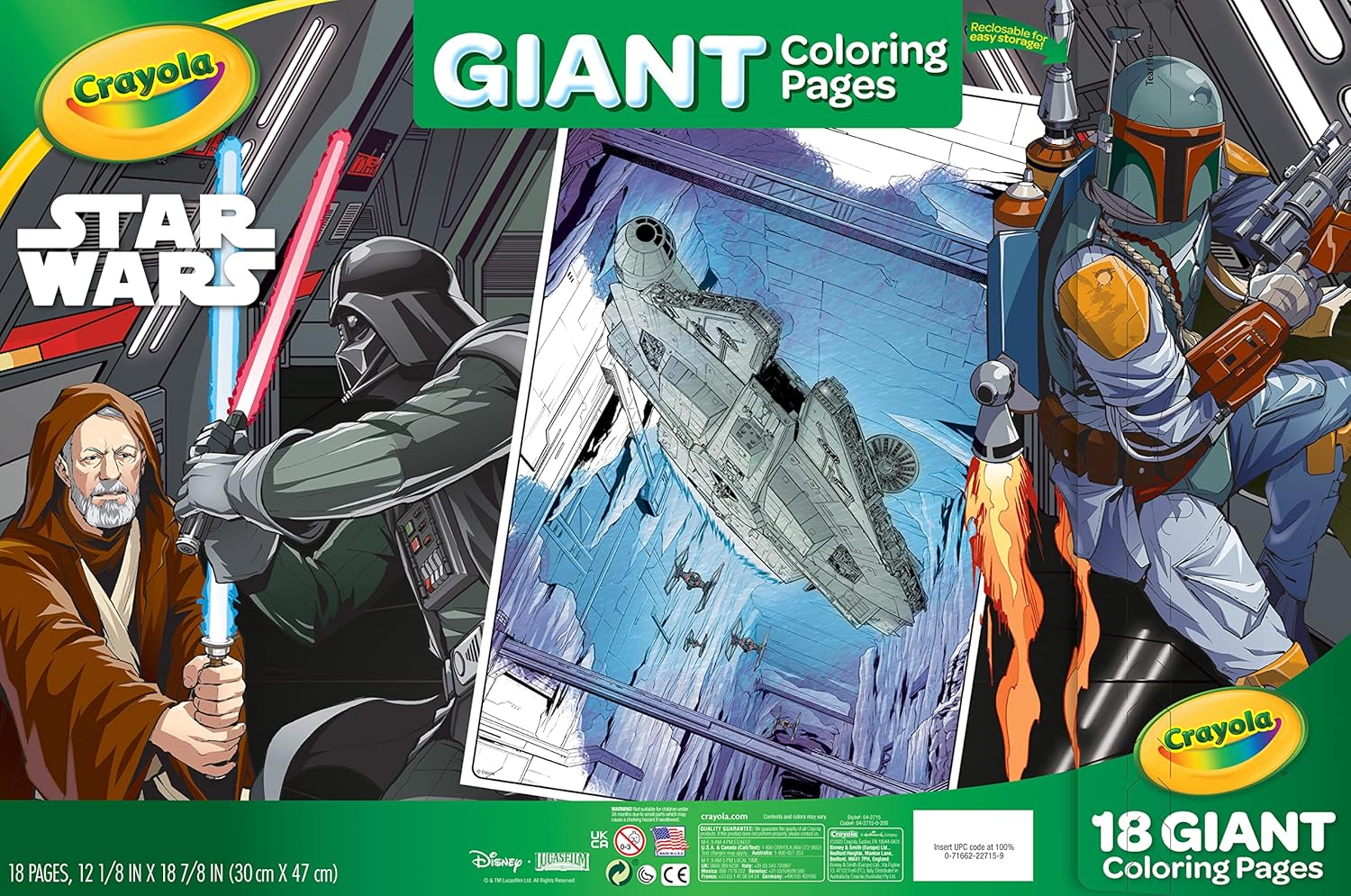 Crayola Giant Coloring Pages, 12.75" x 19.5" (Star Wars)