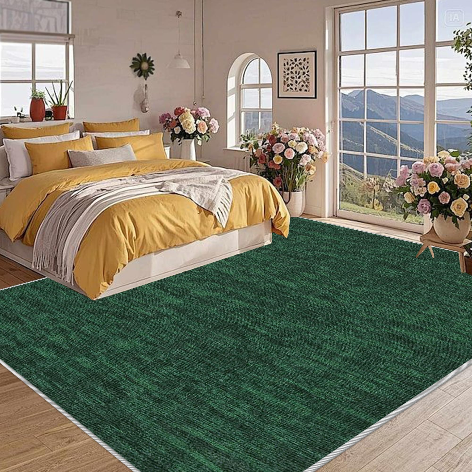 Dywan do salonu, nadający się do prania, krótkie włosie, do salonu, sypialni, jadalni, można prać w pralce 160 x 230 cm, miękki dywan do sypialni dla dorosłych, do jadalni, biura, pokoju dziecięcego