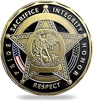 Vista 2 de BHealthLife Departamento de Policía de Estados Unidos Challenge Coin Saint Michael Protect Policeman's Prayer